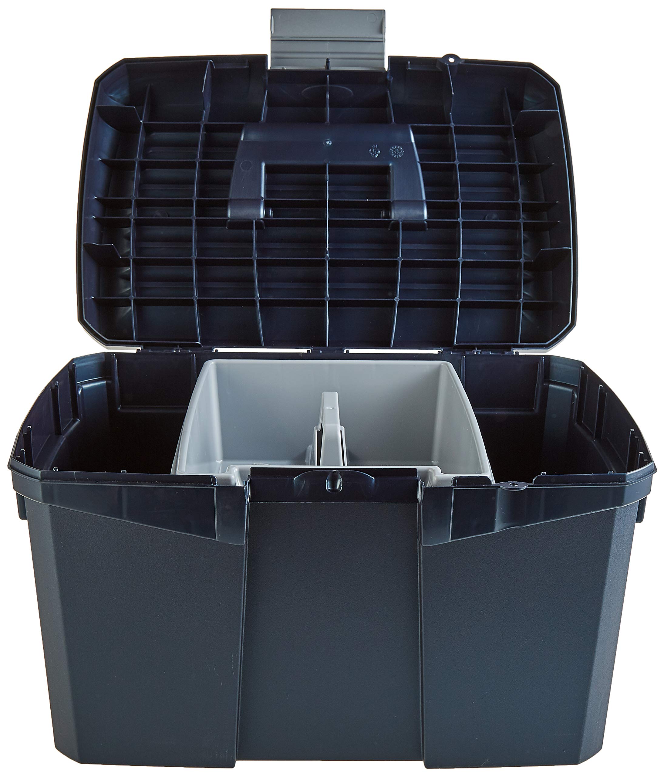 Covalliero Grooming Box Siena Midnight Blue - Durable Plastic, Removable Insert & Brush Holder, Holds up to 100 kg