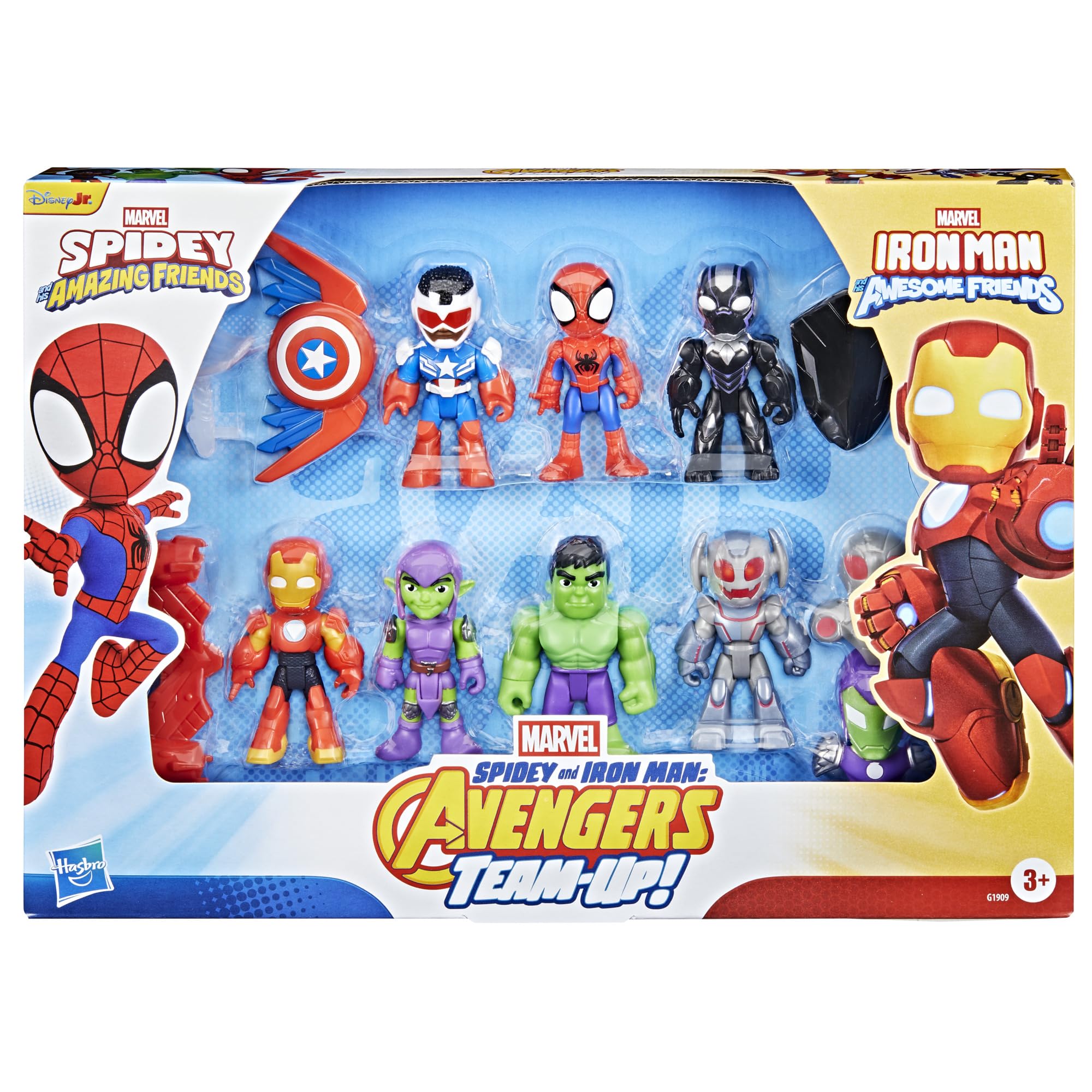 Spidey and Iron Man: Avengers Team-Up! Action Figure Set - 7-Piece Marvel Toy Collection for Kids 4