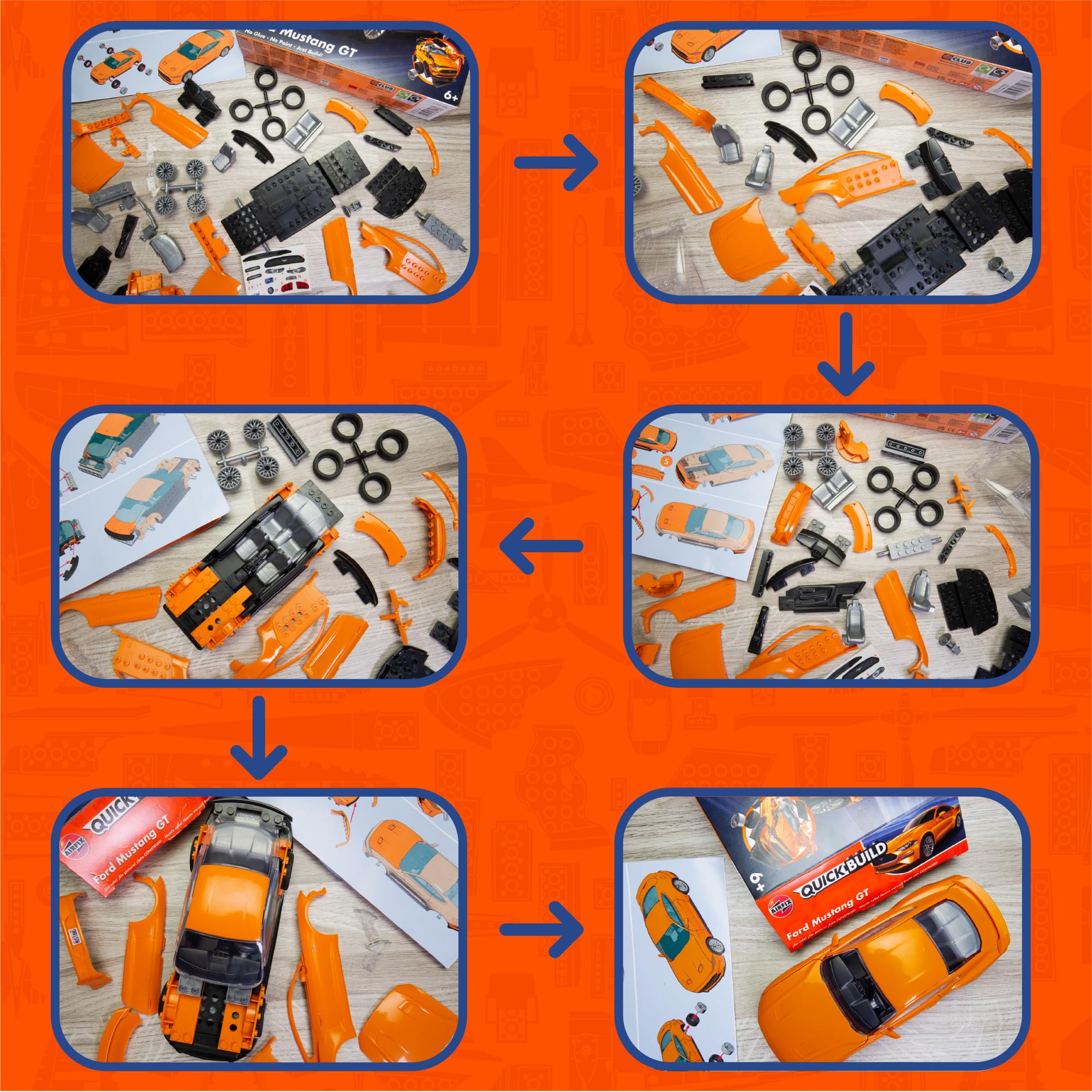 Airfix J6036 Quick Build Ford Mustang GT - Snap-Together Model Kit for Kids & Adults 11