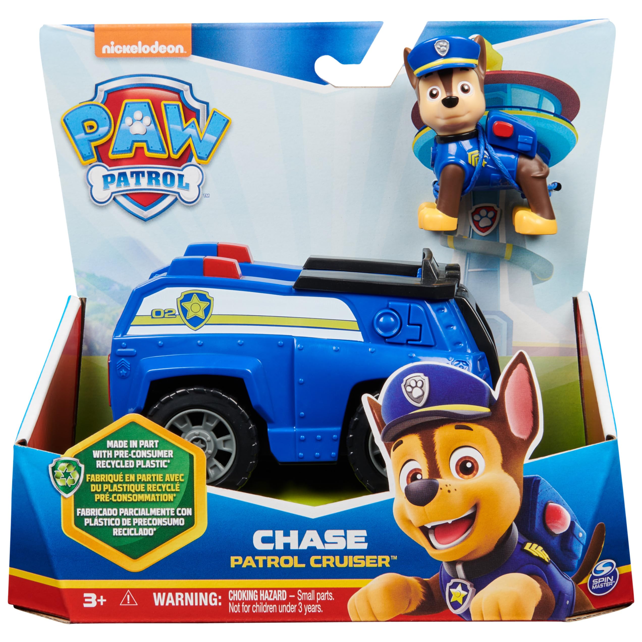 Chase's Patrol Cruiser - PAW Patrol Toy Car with Collectible Action Figure for Kids 3+ 7