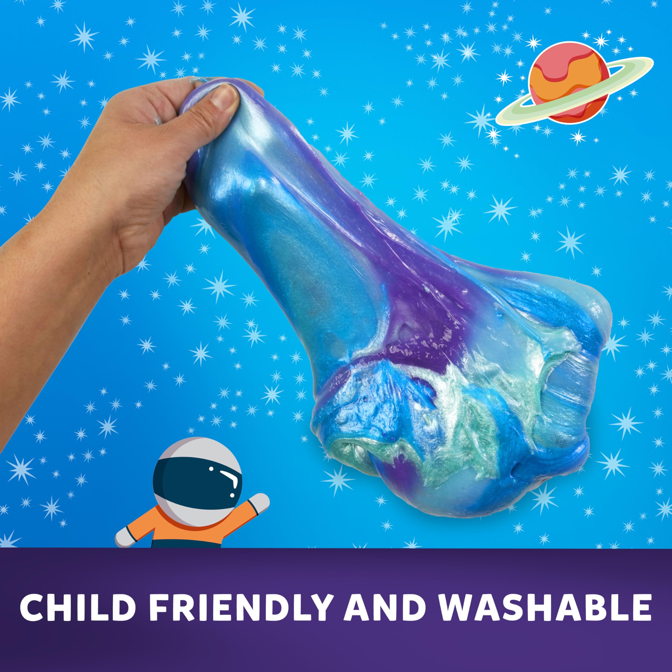 Elmer's Cosmic Shimmer Slime Kit - Metallic Blue & Purple Glue with Magical Liquid Activator 6