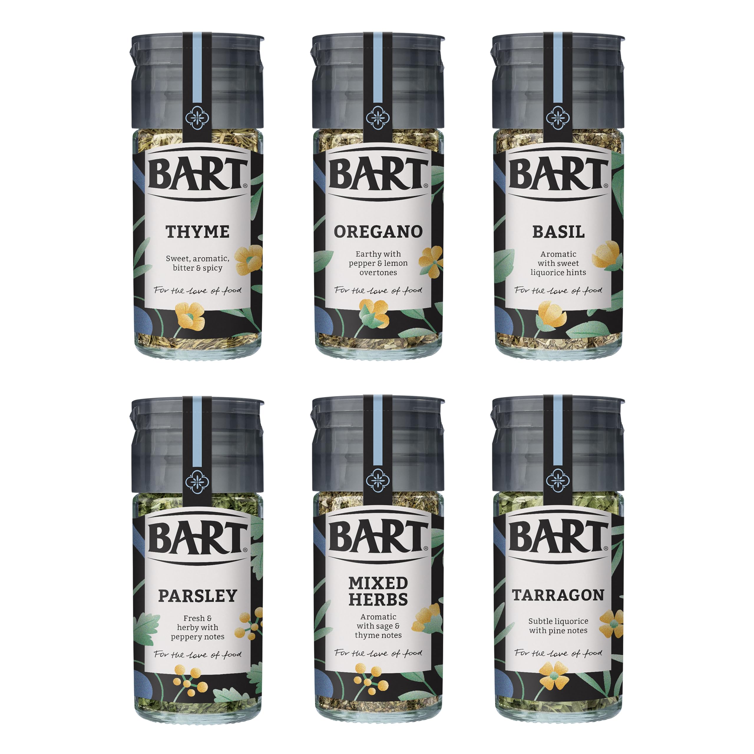 BART Essential Herbs Bundle - Thyme, Oregano, Basil, Parsley, Mixed Herbs & Tarragon