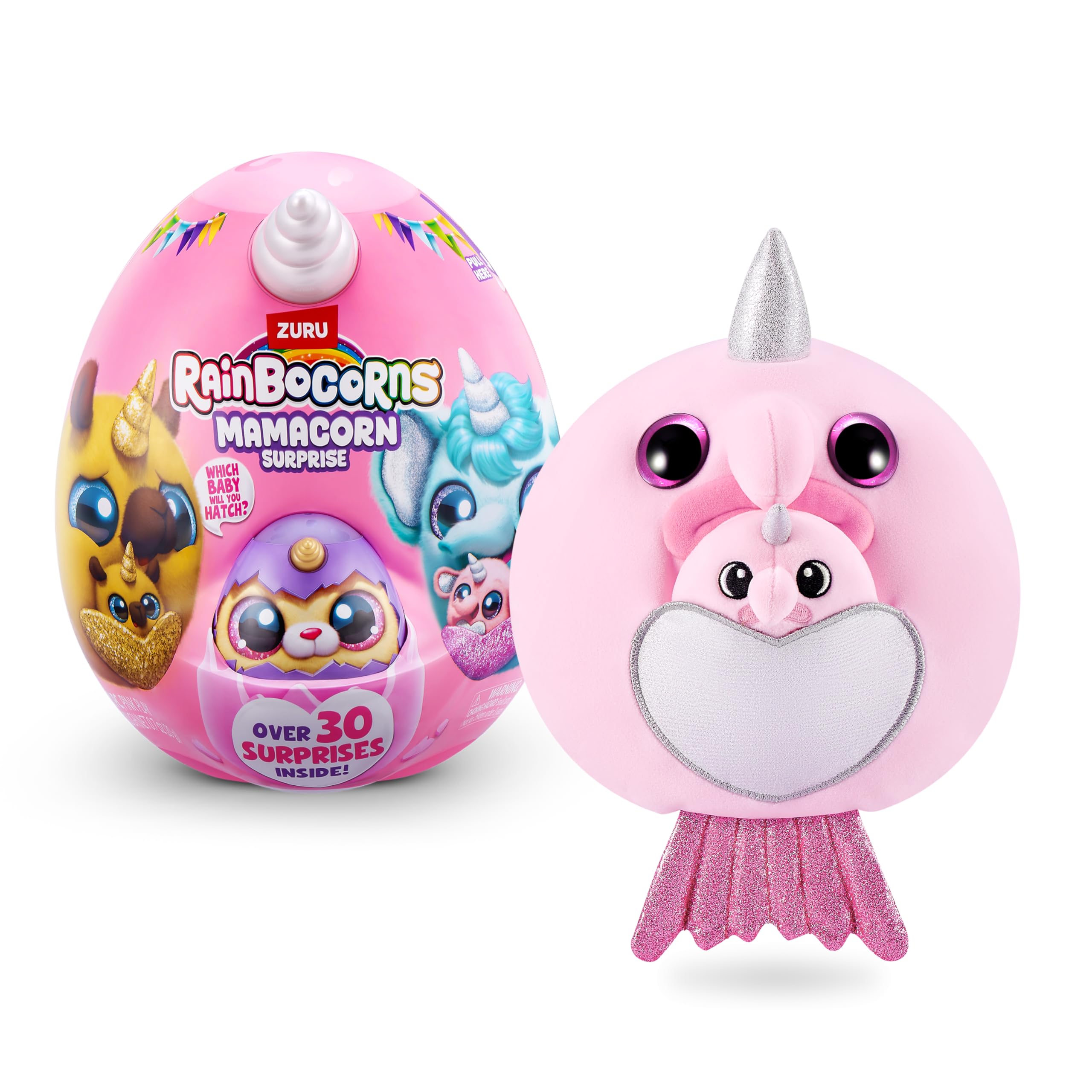 Rainbocorns Mamacorn Surprise by ZURU - Collectible Plush Toy with 30+ Surprises for Girls 3+ 3