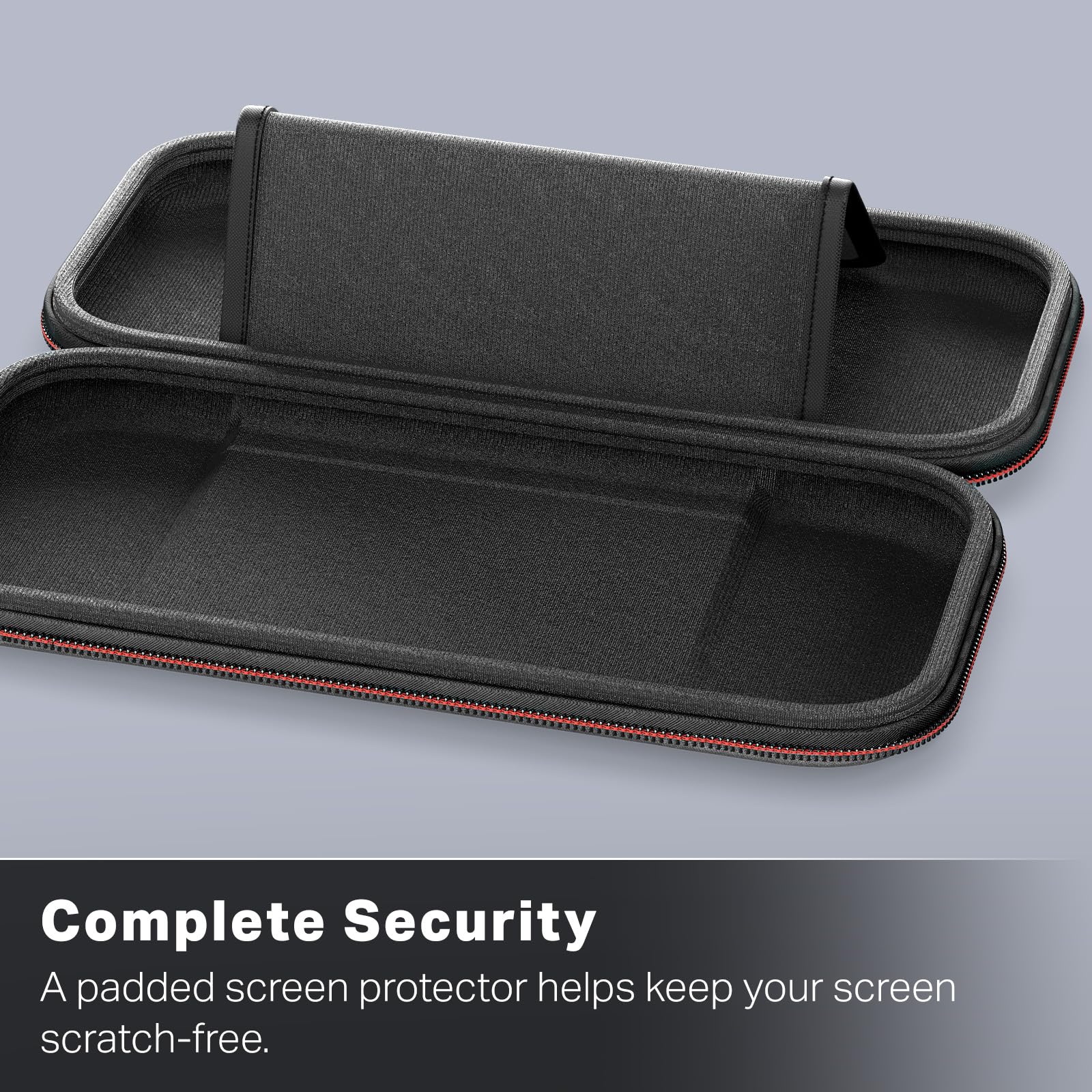 PowerA Slim Case for Nintendo Switch 2 - Grey, Officially Licensed, Holds 10 Games, Padded Screen Protector, Built-in Stand 7