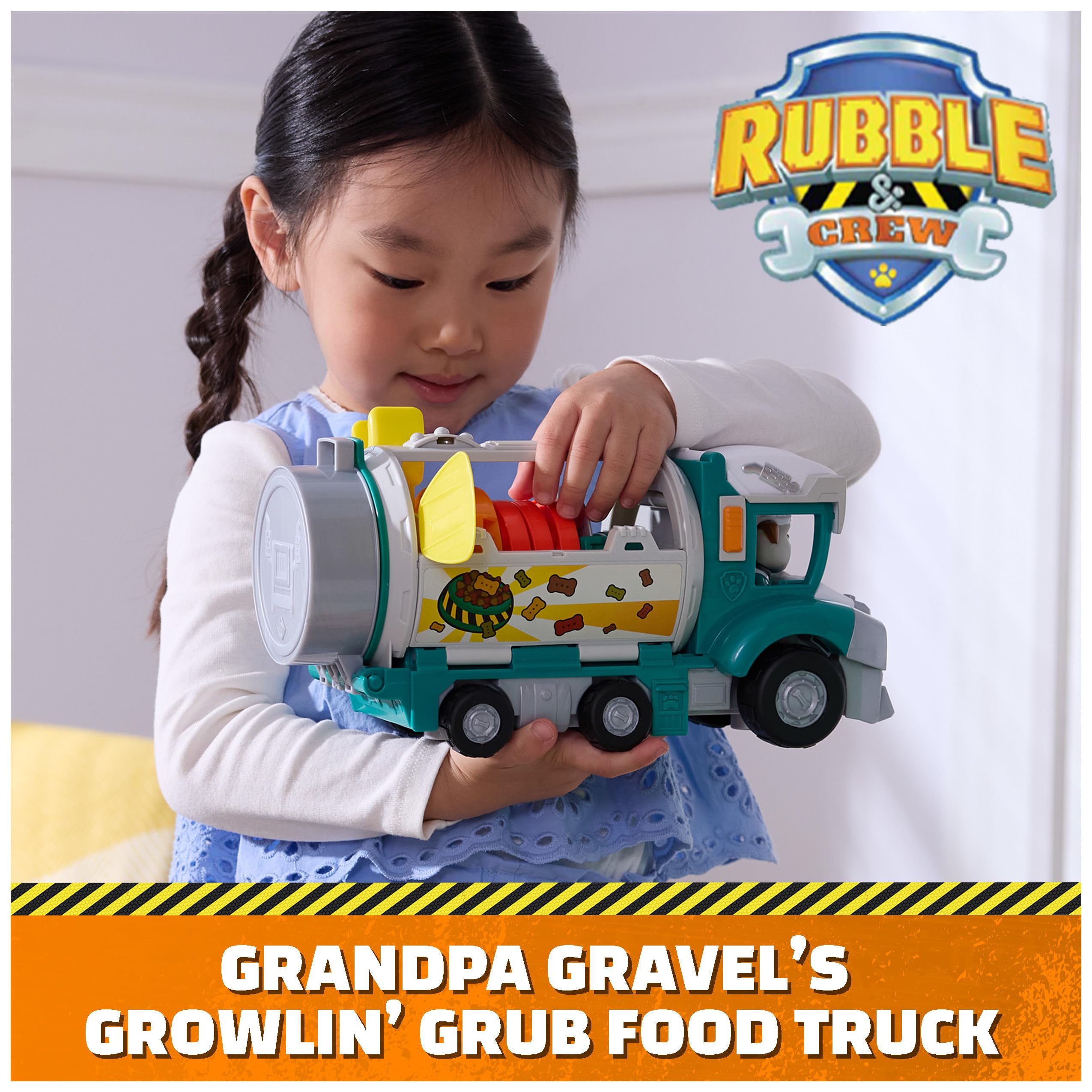 Rubble and Crew Growlin’ Grub Food Truck Playset - Construction & Kitchen Toy for Ages 3+ 8