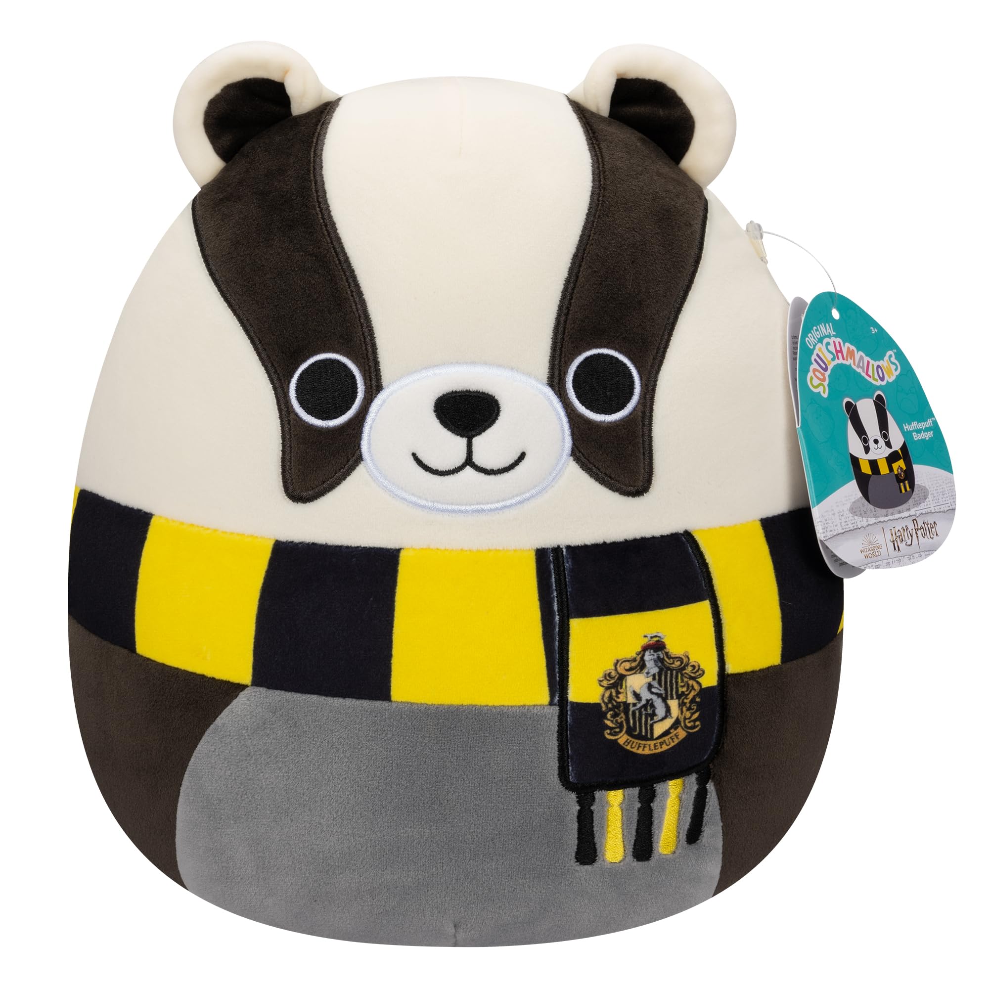 Squishmallows 10-Inch Harry Potter Hufflepuff Badger Plush - Soft Stuffed Animal Collectible 9