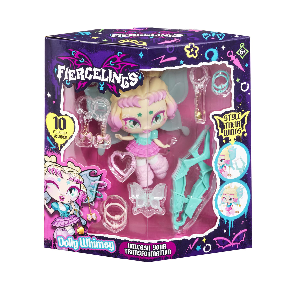 Goliath Fiercelings Dolly Whimsy Playset - Customizable Wings & Accessories | Mix & Match