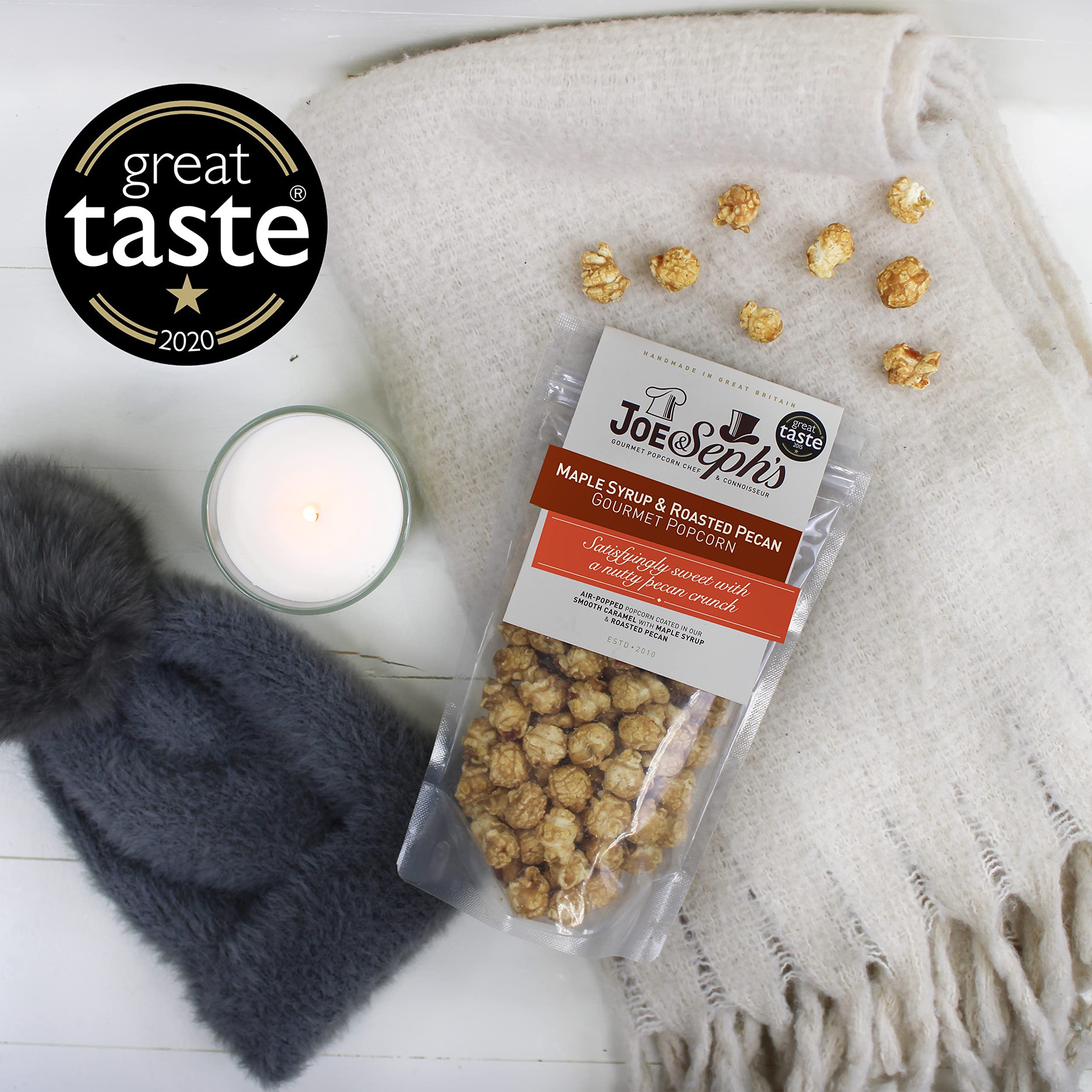 Joe & Seph's Maple Syrup & Roasted Pecan Gourmet Popcorn (80g) - Gluten Free, Vegetarian, Air-Popped Sweet Snack 5