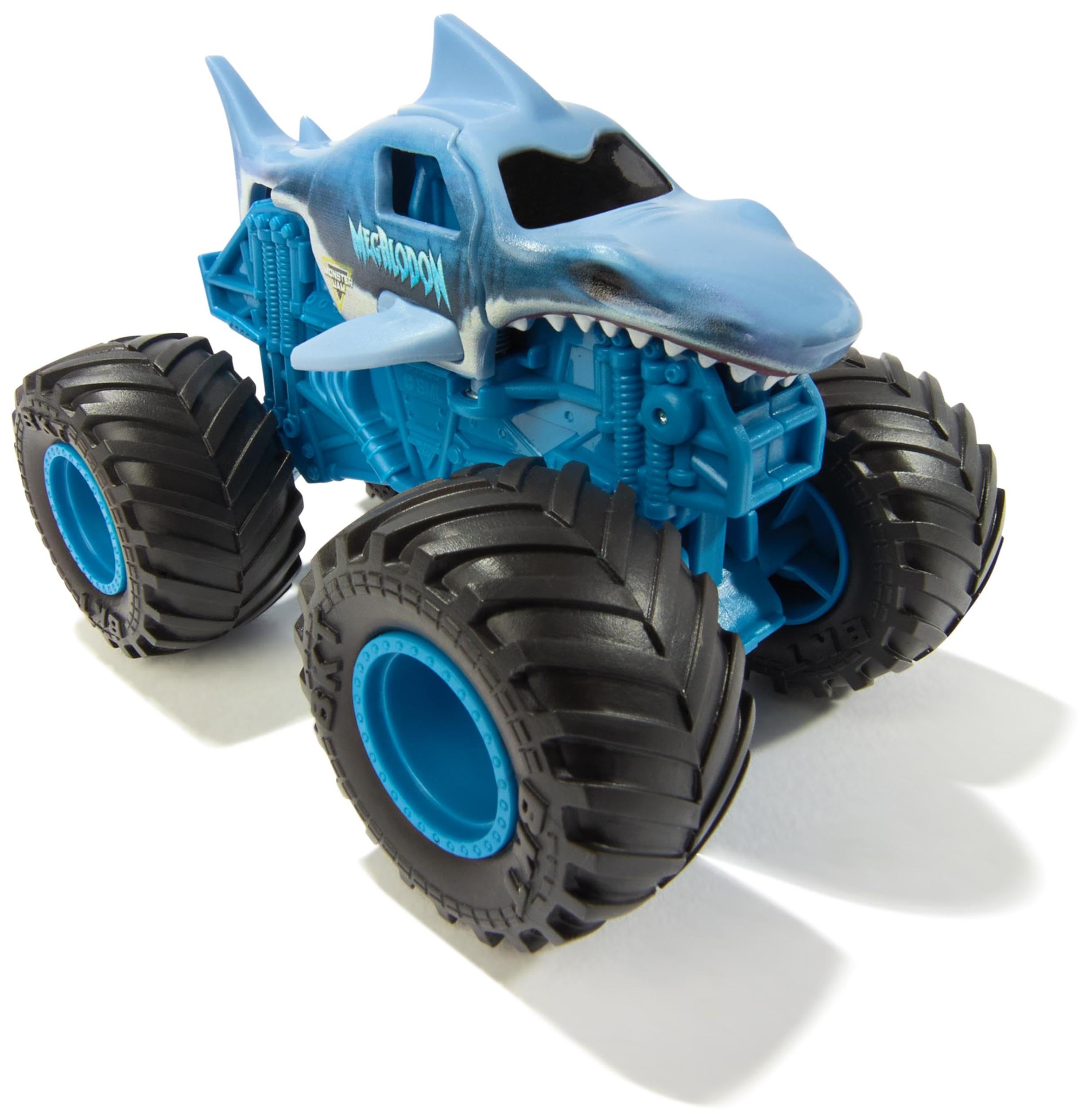 Monster Jam Smash & Bash Megalodon - 1:64 Die-Cast Repairable Monster Truck for Kids 6