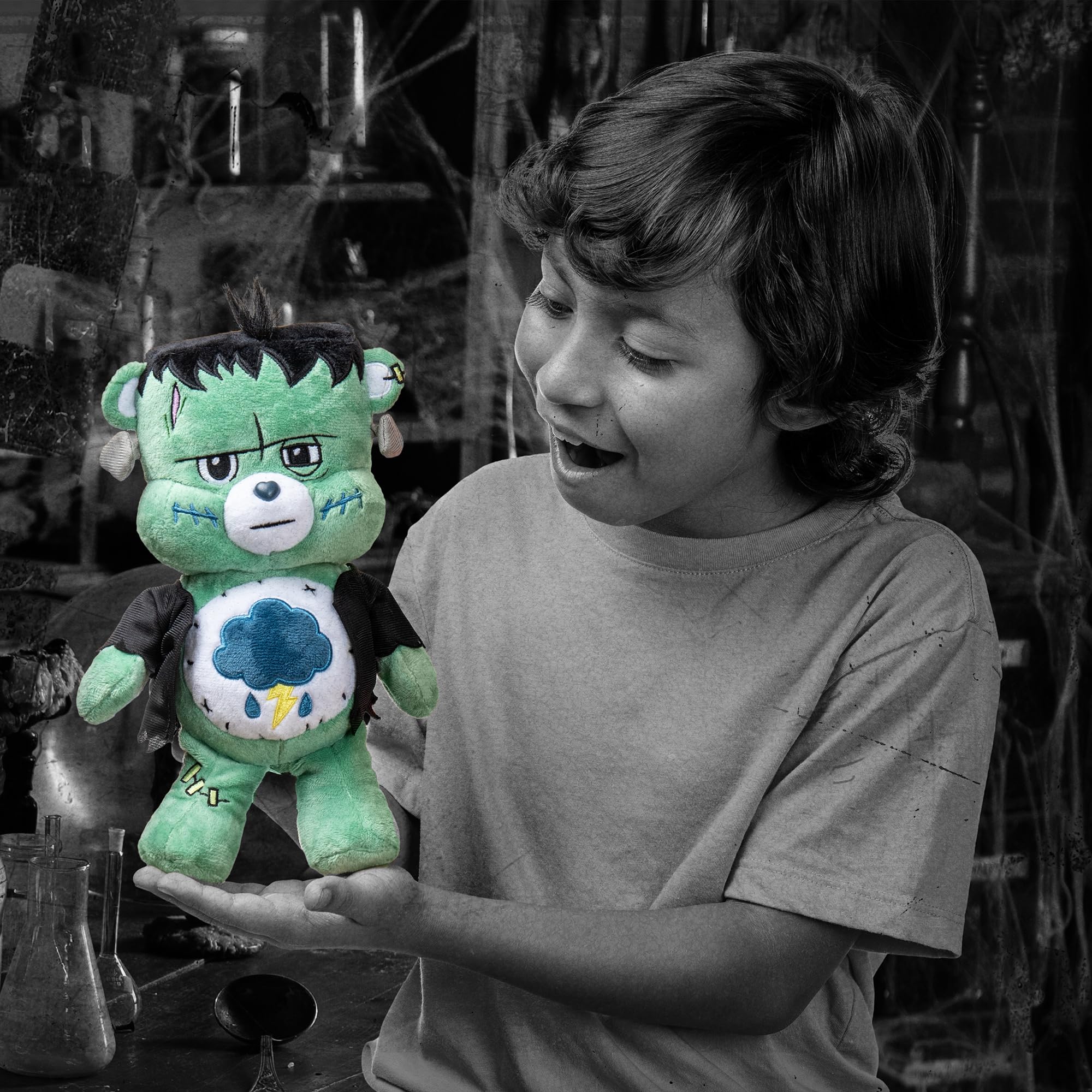 Care Bears Universal Monsters Grumpy Bear as Frankenstein - 22cm Plush Toy for Kids 4+ 5