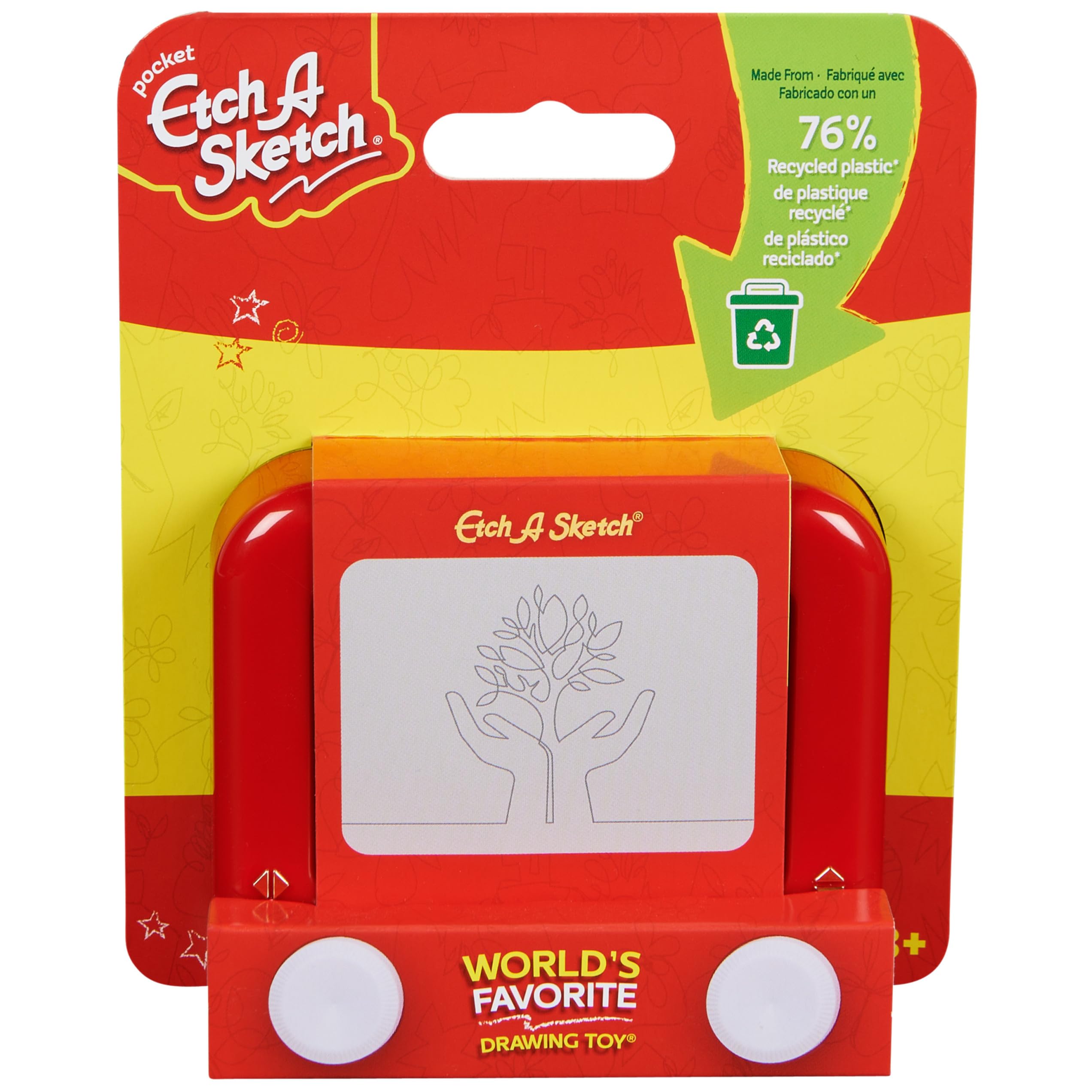 Etch A Sketch Recycled Pocket Screen - Eco-Friendly Drawing Toy for Kids 3+