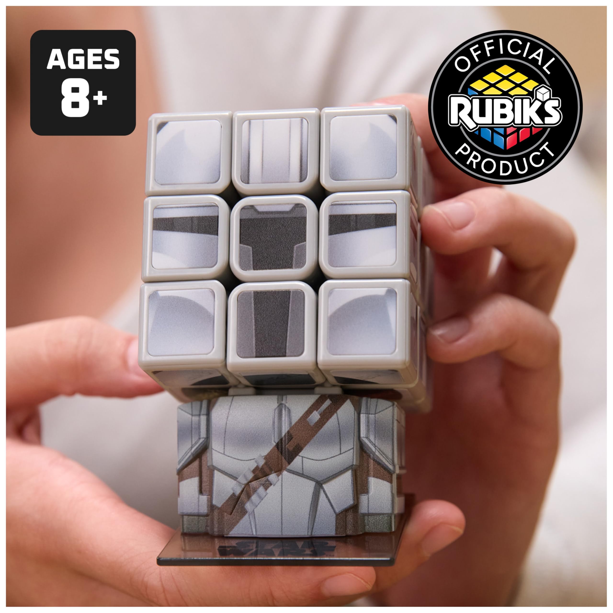 Rubik's Star Wars Mandalorian Cuber - 3x3 Puzzle | Multicolor Plastic | Ages 8+ 2