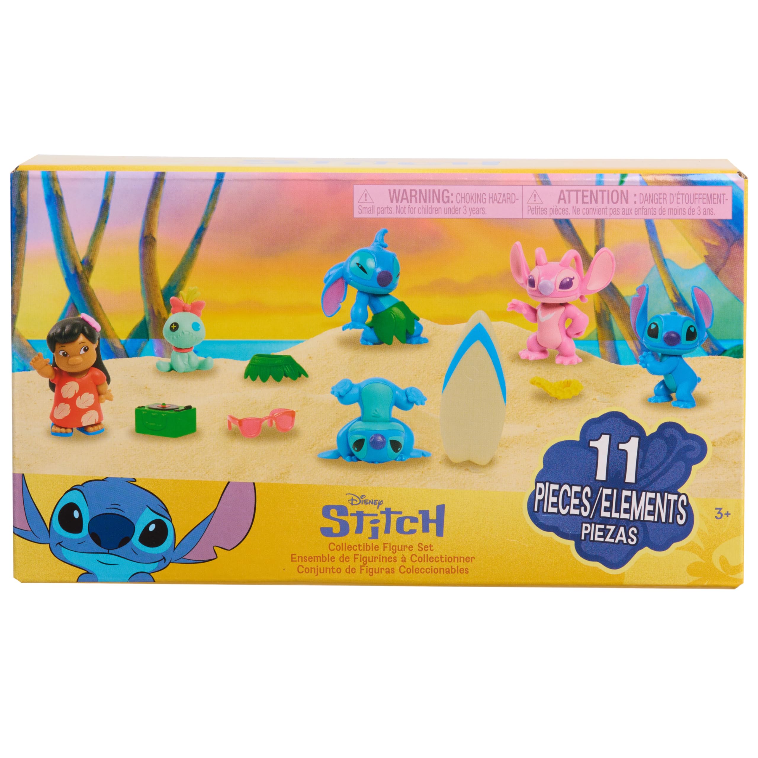 Just Play Disney Stitch Collectible Figure Set with Accessories, 11-Pieces, 5 cm Figurines, Ages 3+ 1