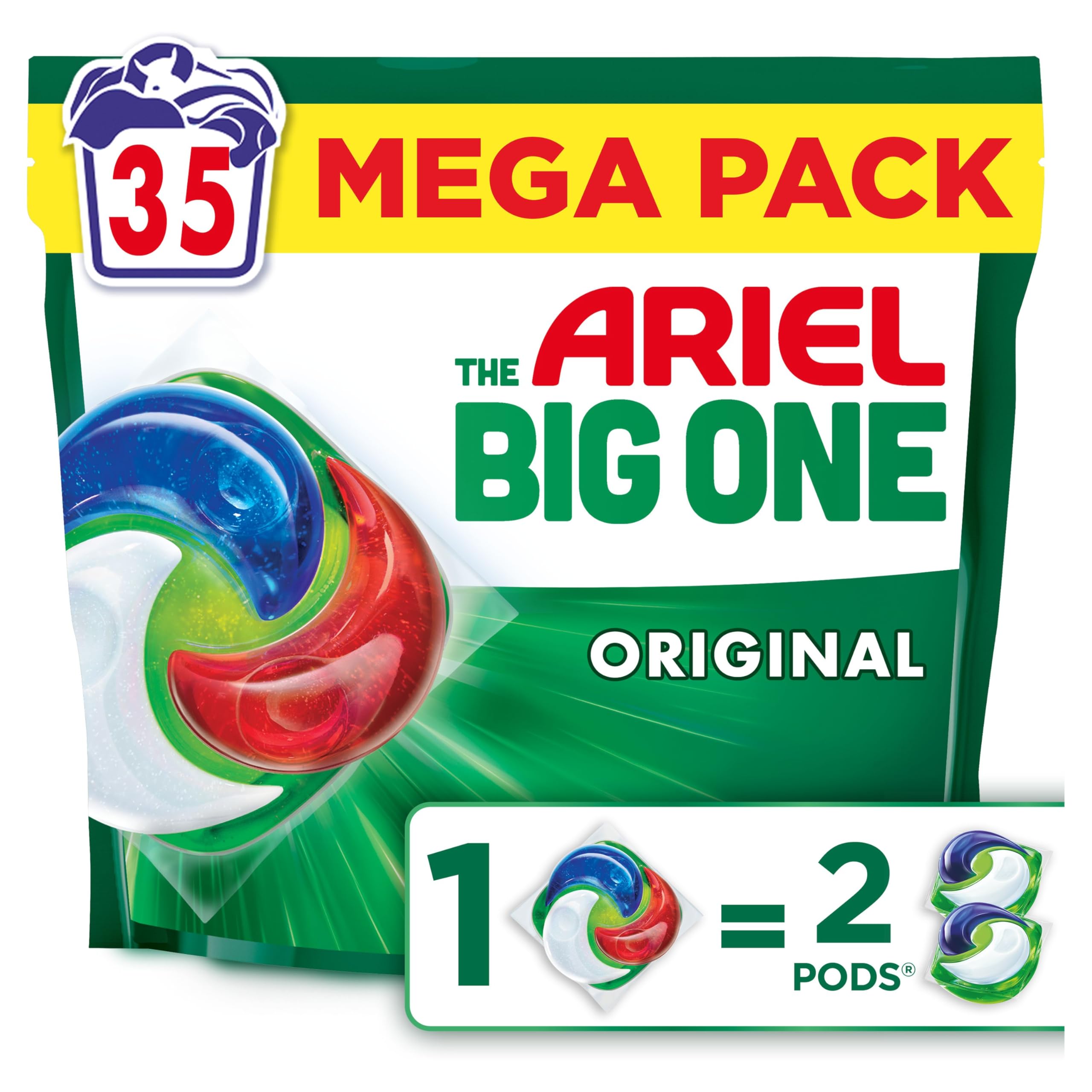 Ariel The Big One Laundry Capsules, 35 Washes, Original - Stain & Odour Removal