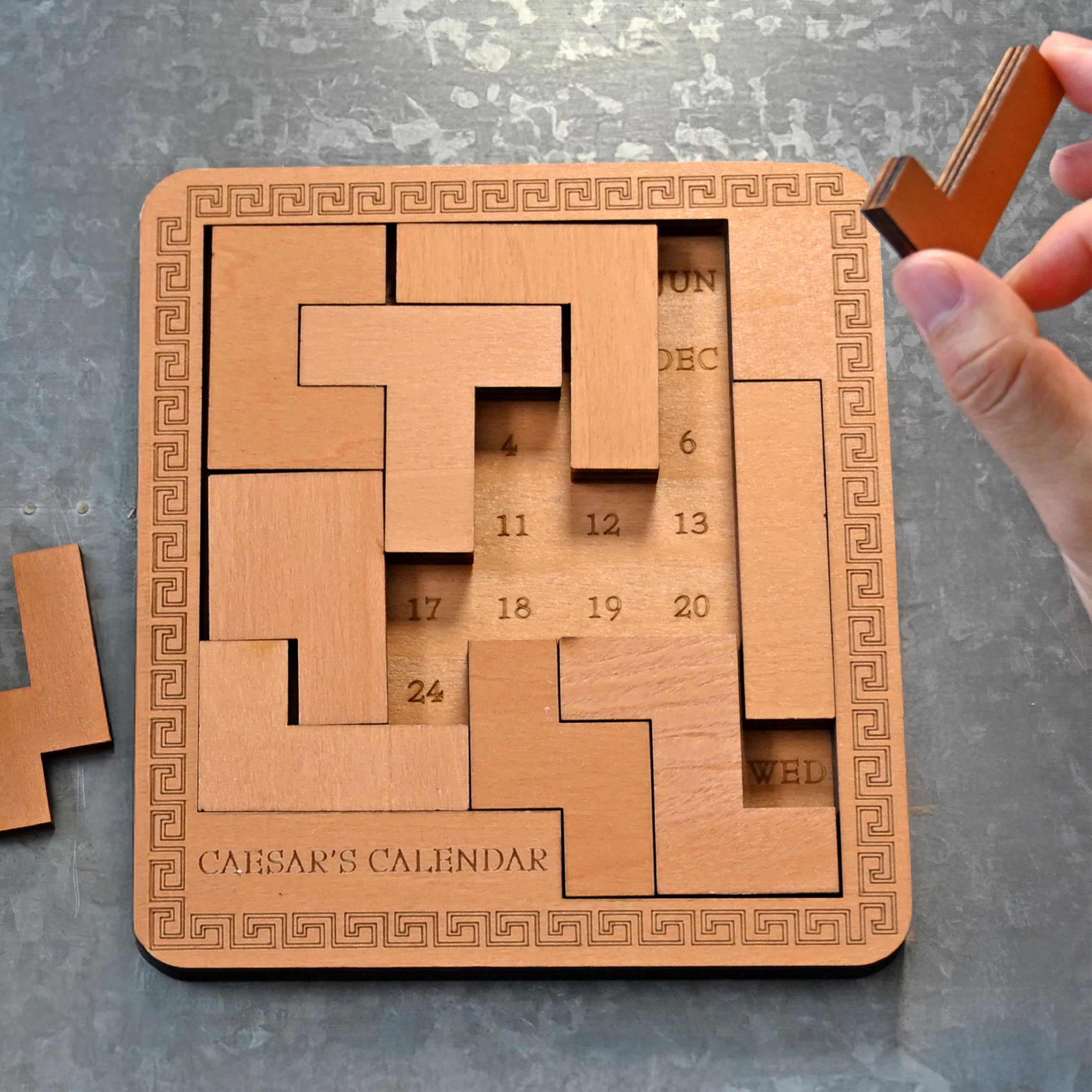 True Genius: Caesar's Calendar - 365-Day Wooden Brain Teaser Puzzle for Adults & Kids 6