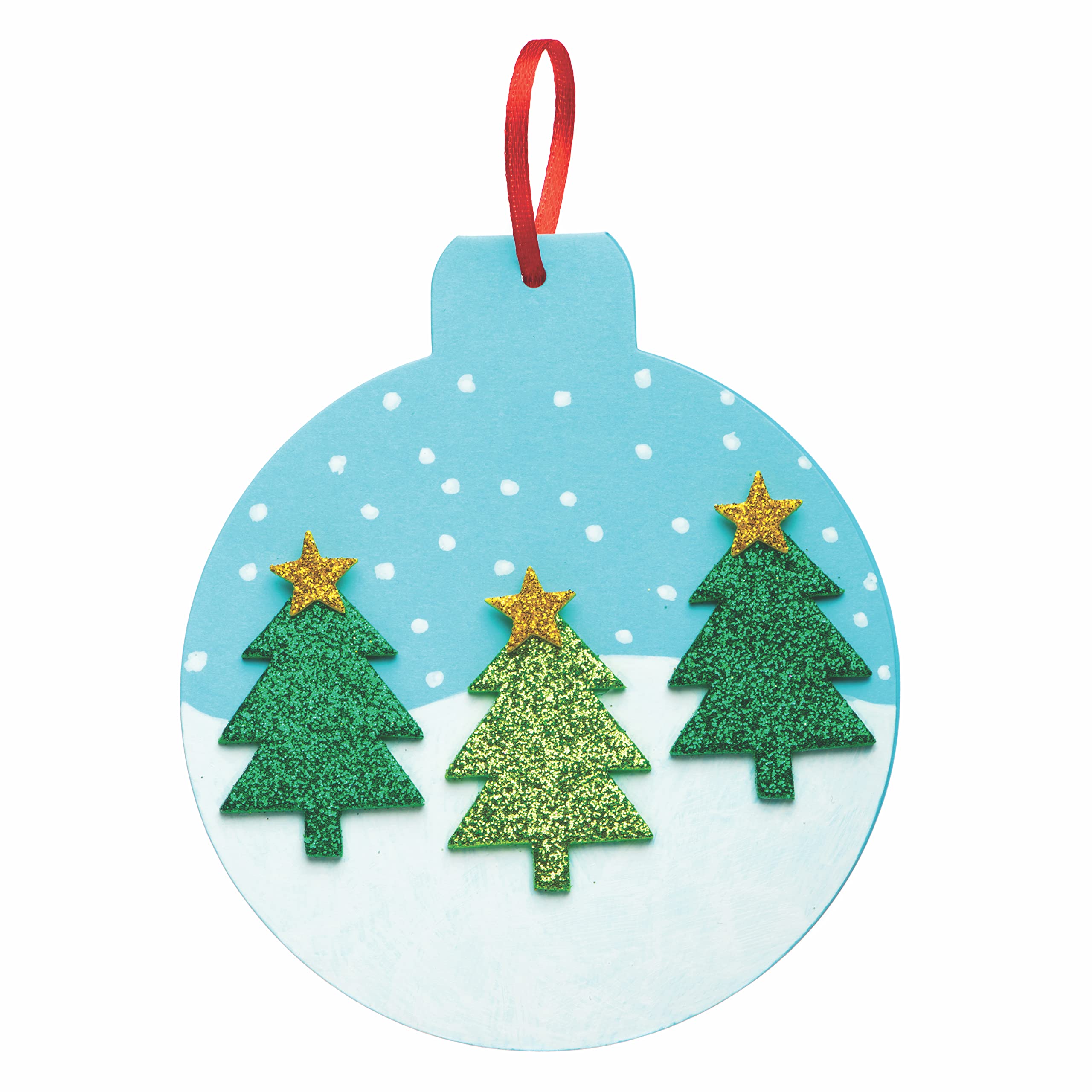 Baker Ross AR713 Glitter Tree Christmas Stickers - Festive Craft Supplies for Kids 4