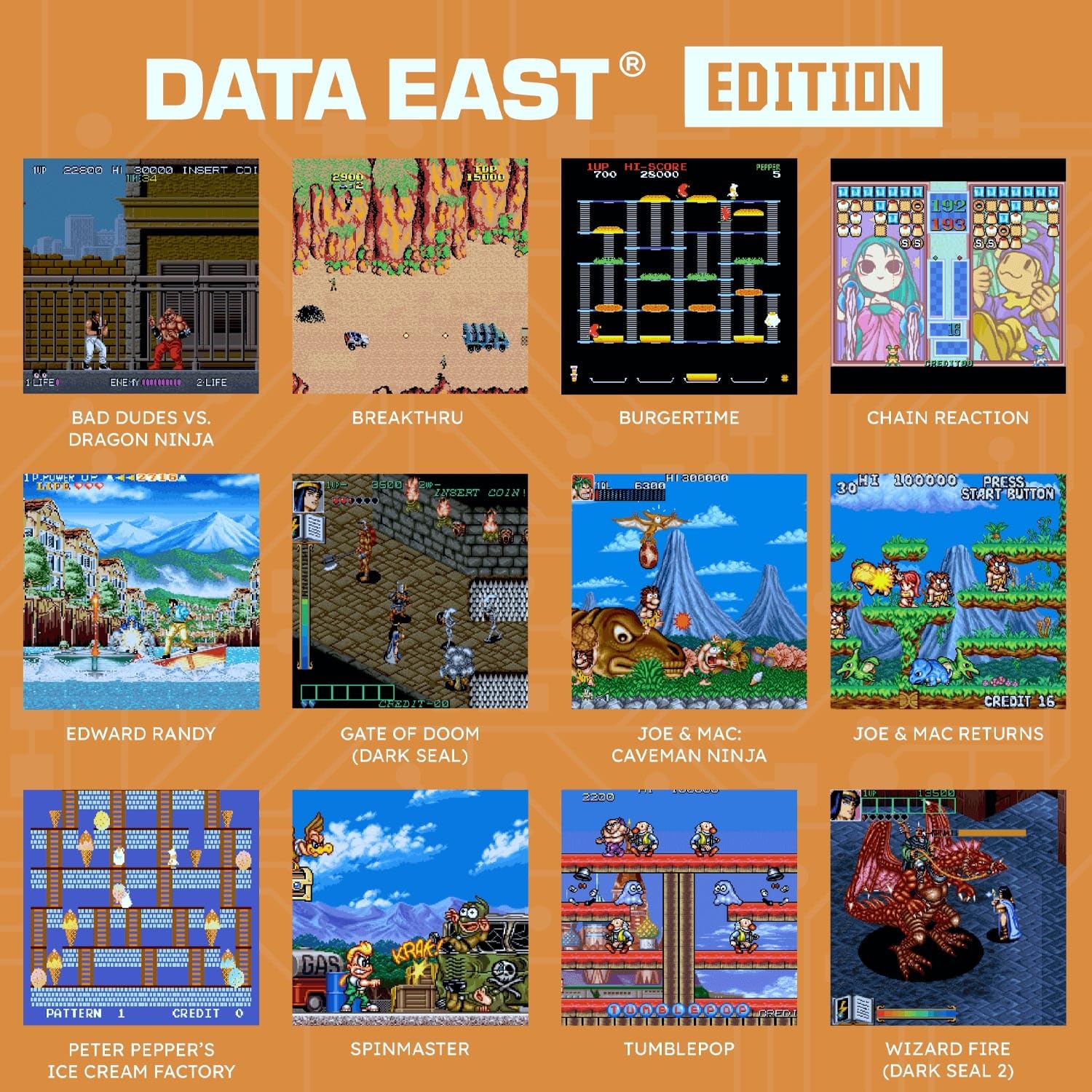 Evercade Data East Super Pocket - Handheld Console with 18 Pre-Loaded Games 4