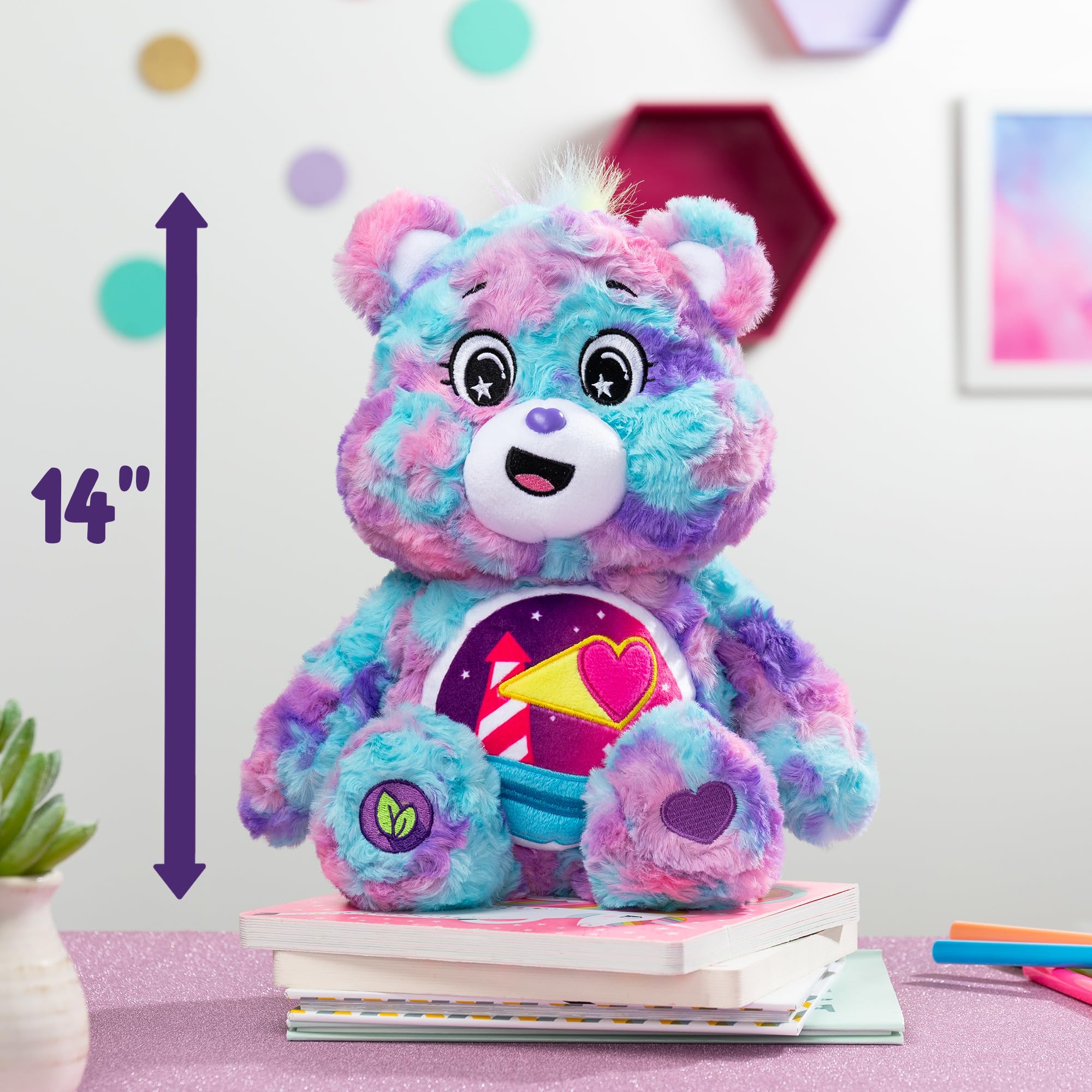 Basic Fun Care Bears 35cm Colour Splash Plush – Loveshine Bear Eco-Friendly 12