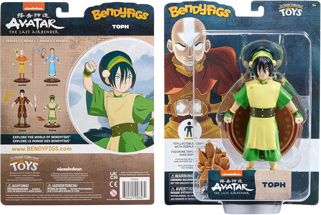 BendyFigs The Noble Collection Avatar: The Last Airbender - Toph Bendable Posable Collectible Figure (144028)