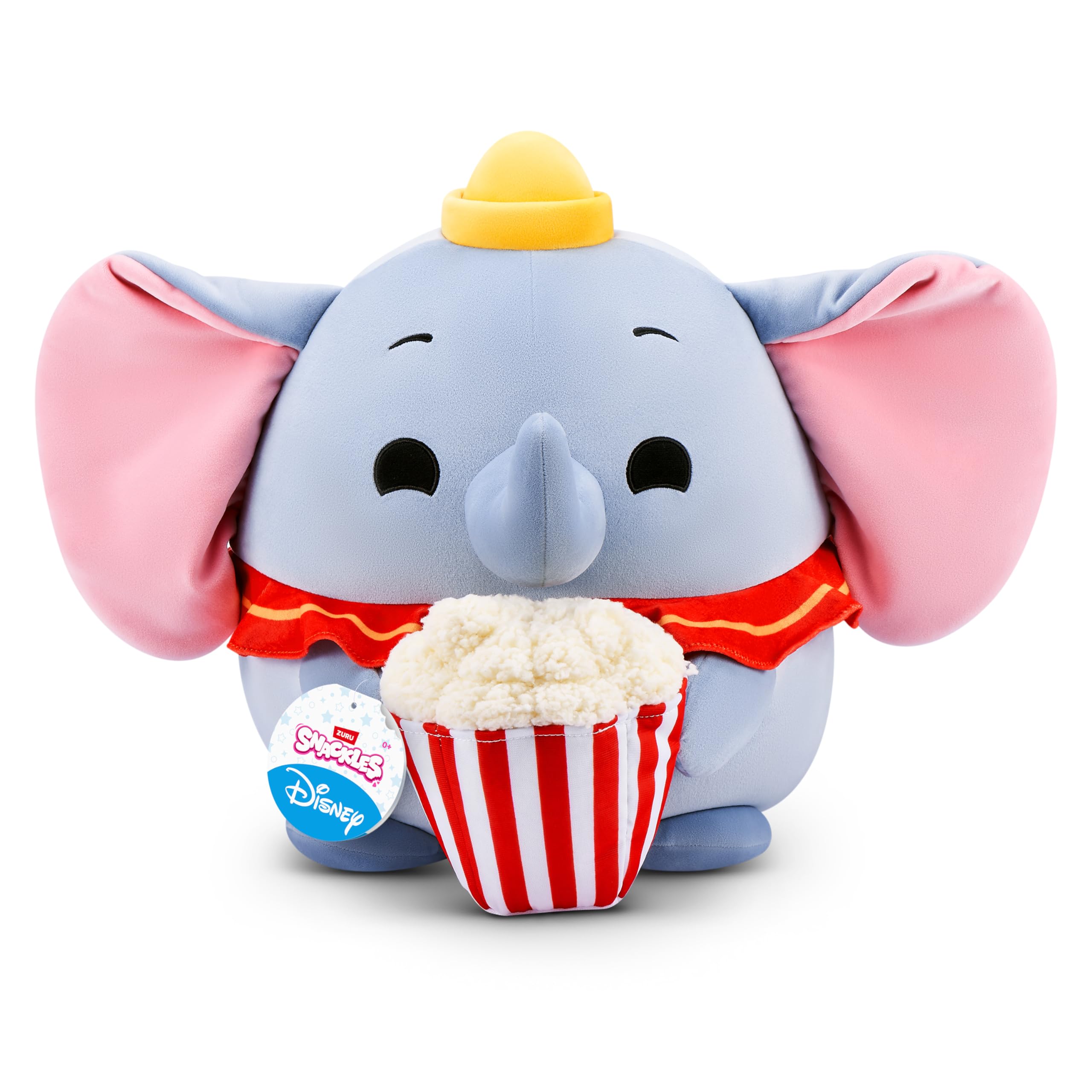 Snackles Disney Dumbo 14-inch Plush with Snack Accessory - Super-Soft Huggable Stuffed Animal