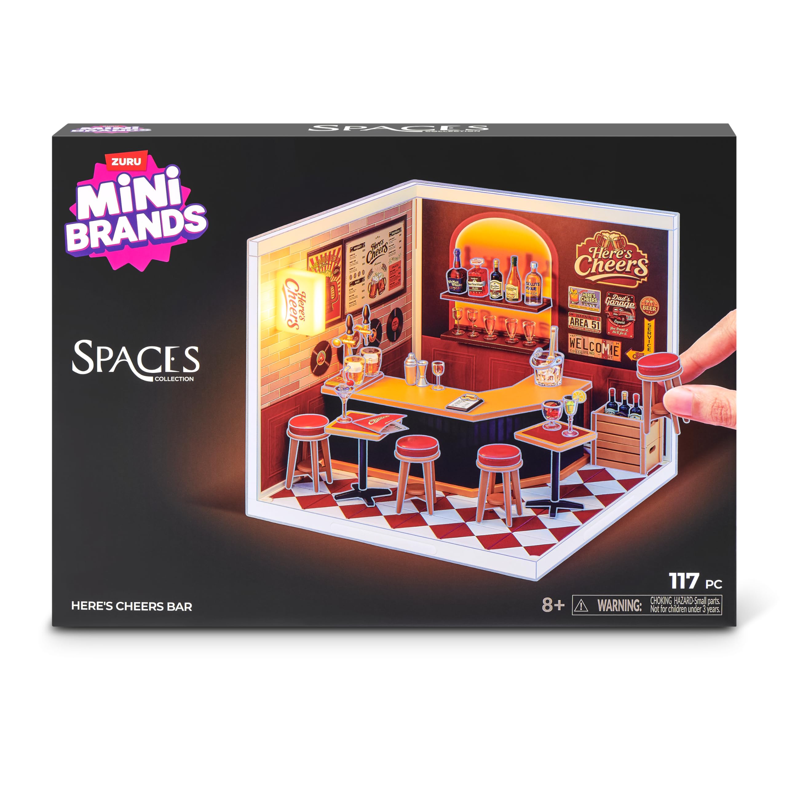 Mini Brands Spaces Here's Cheers Playset - Build Your Own Mini World | Plastic | Ages 3+ 7
