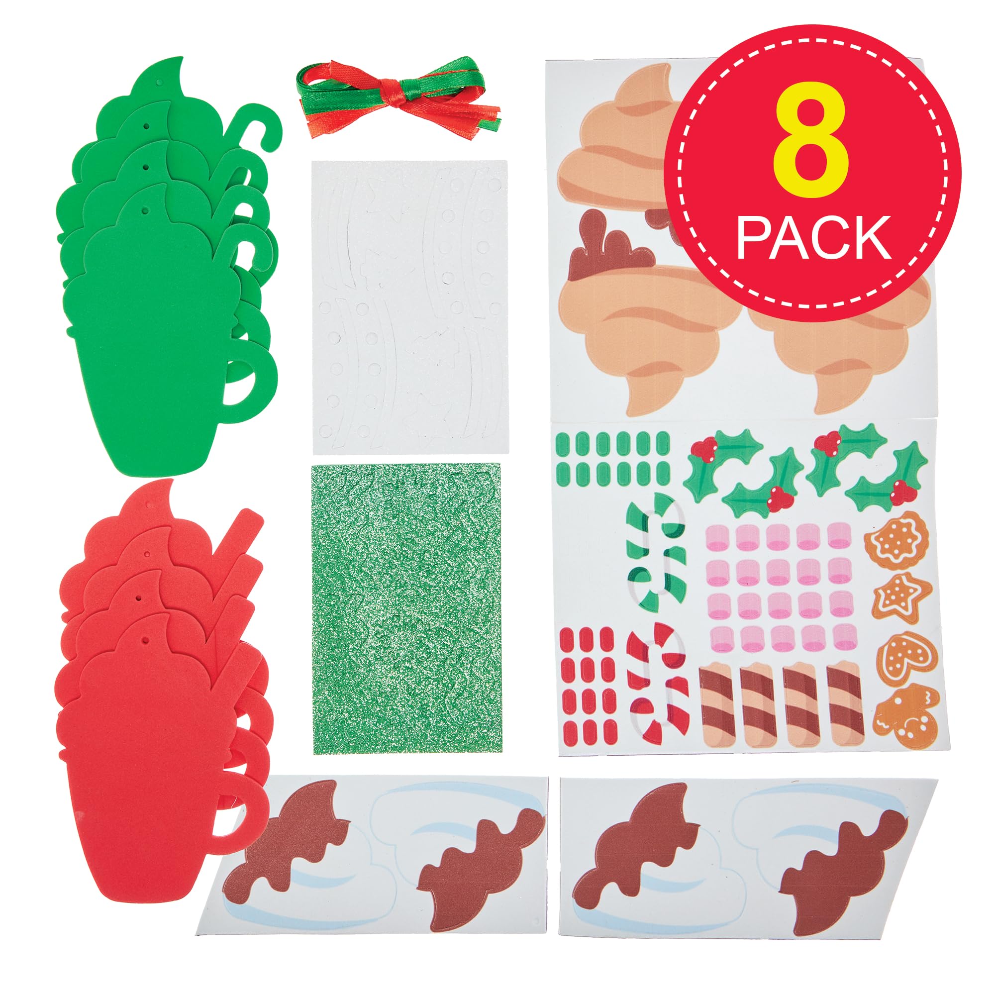 Baker Ross FN337 Hot Chocolate Christmas Mugs Decoration Kits - Pack of 8 6