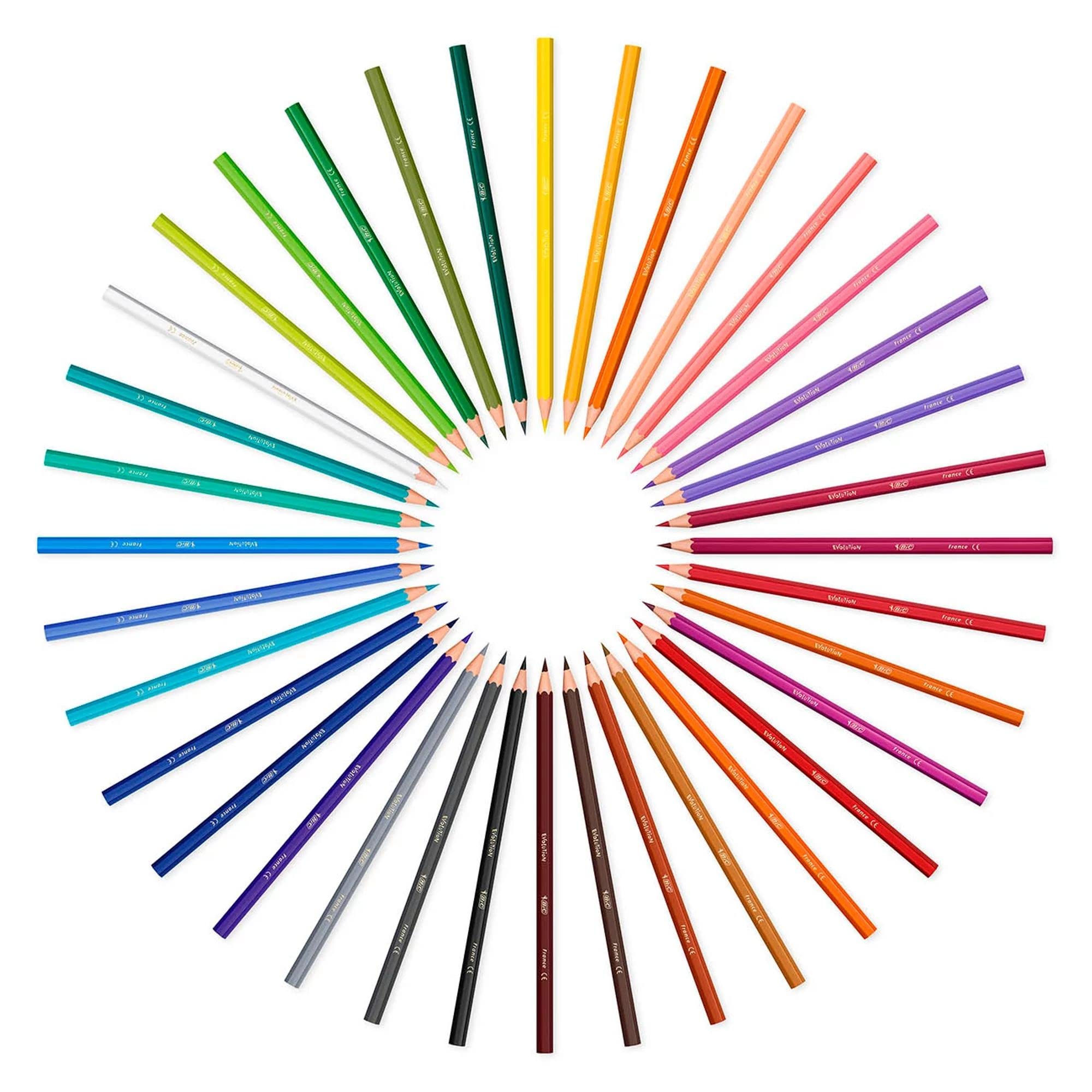 Bic Kids Evolution ECOlutions Colouring Pencils - Eco-Friendly, Durable Design for Kids 5+ 7