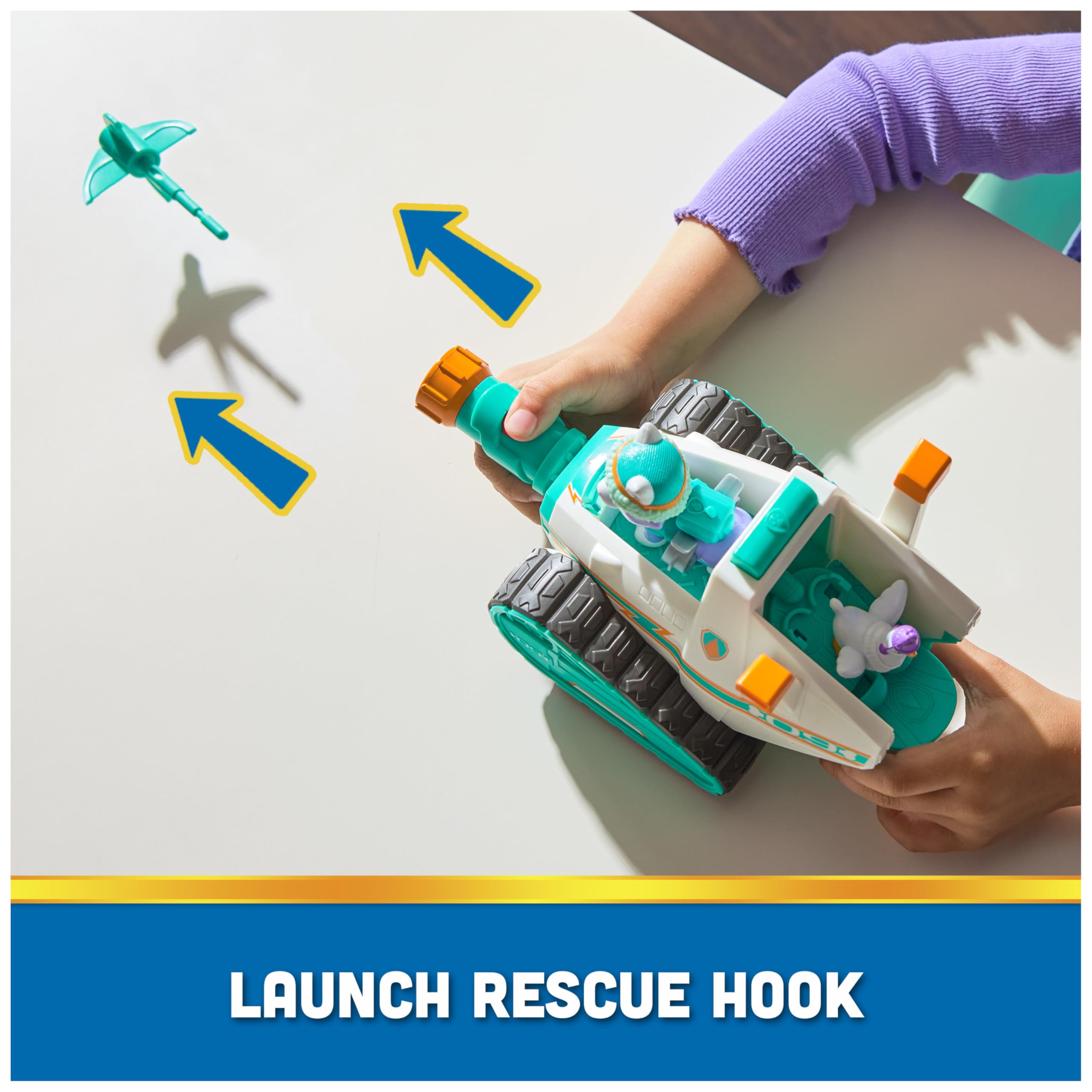 Paw Patrol Everest Deluxe Snowmobile with Projectile Launcher - Ages 3-9 11