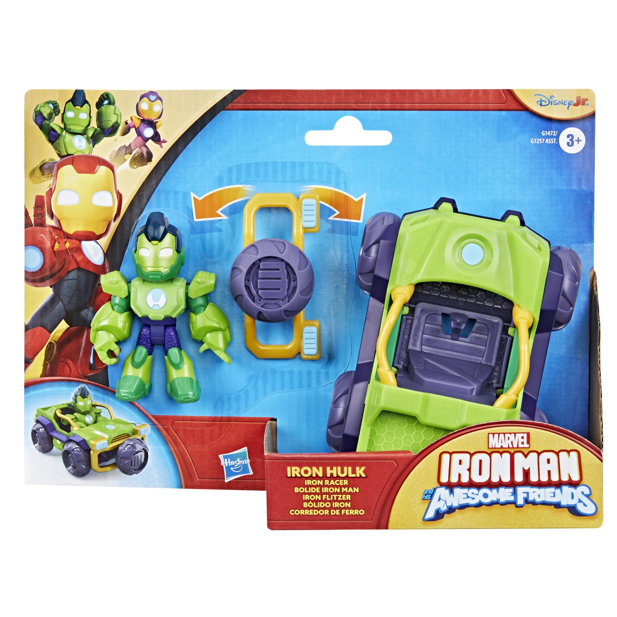Iron Hulk Action Figure & Vehicle Toy Set - 3 Inch Poseable Figure with 2-in-1 Armour Accessory 9
