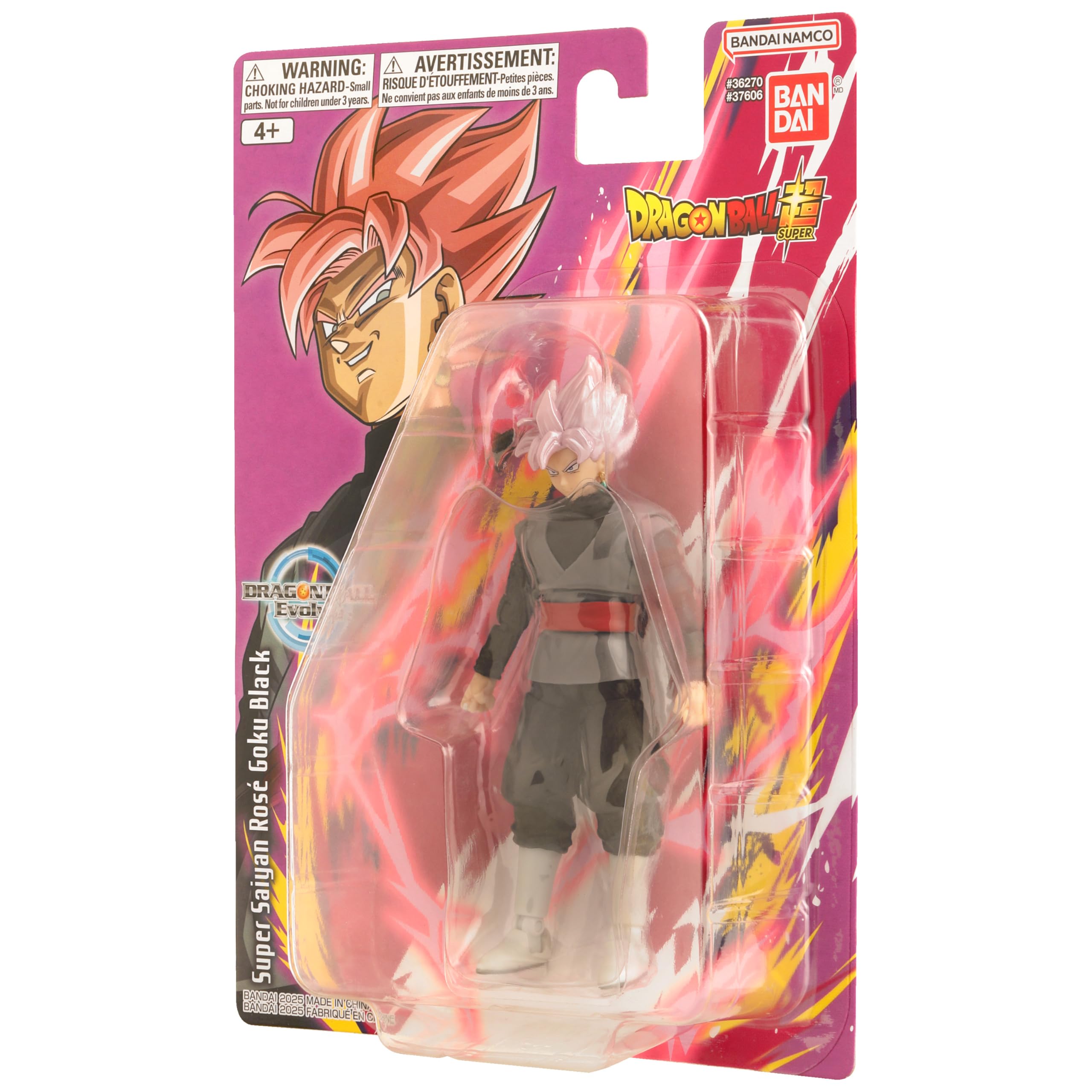 BANDAI Dragon Ball Evolve Super Saiyan Rose Goku Black Action Figure | 5 Inches | 27+ Points of Articulation