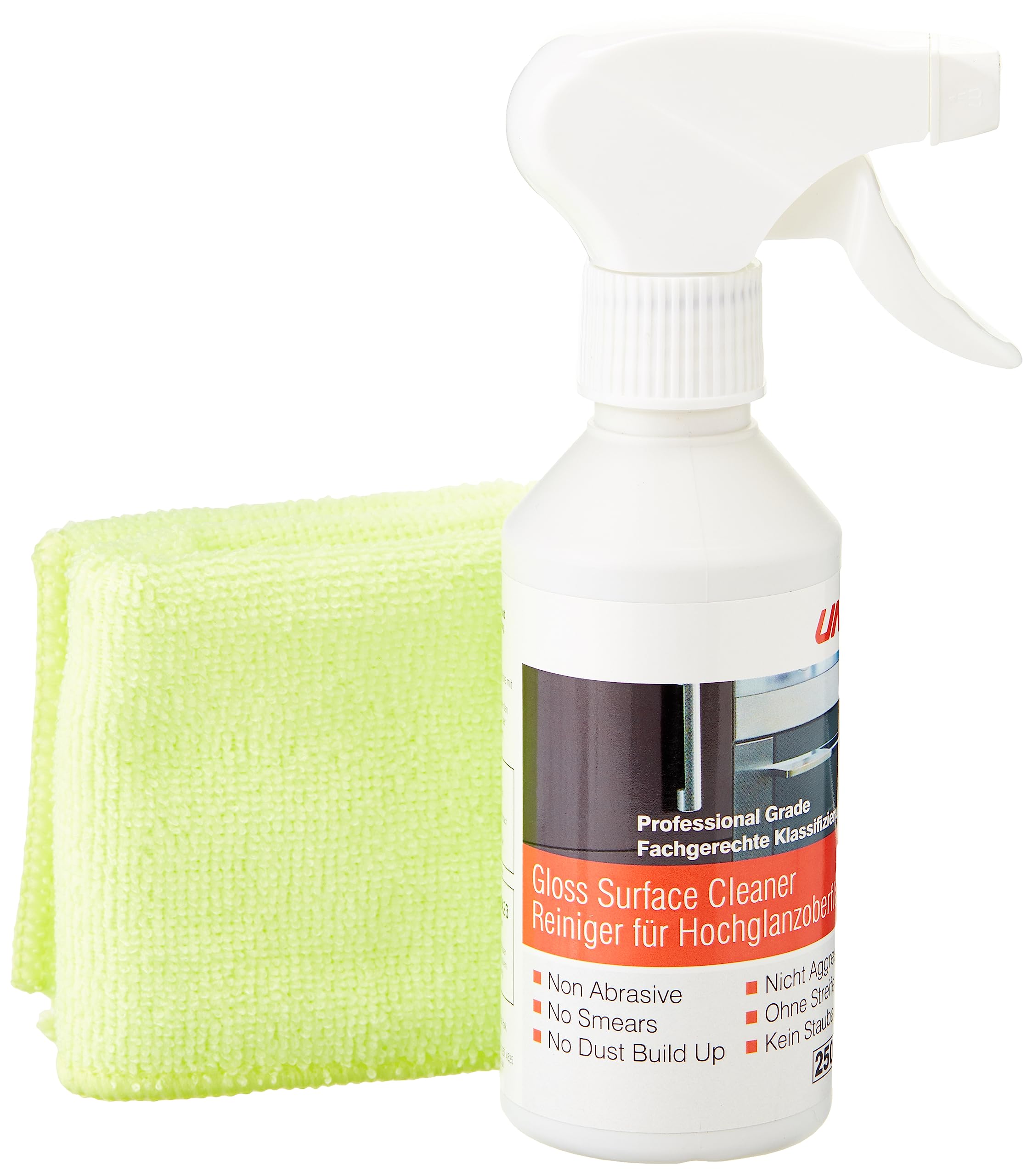 Unika Gloss Surface Cleaner - Anti-Static, Streak-Free Finish | 250 ml Spray | Fresh Scent