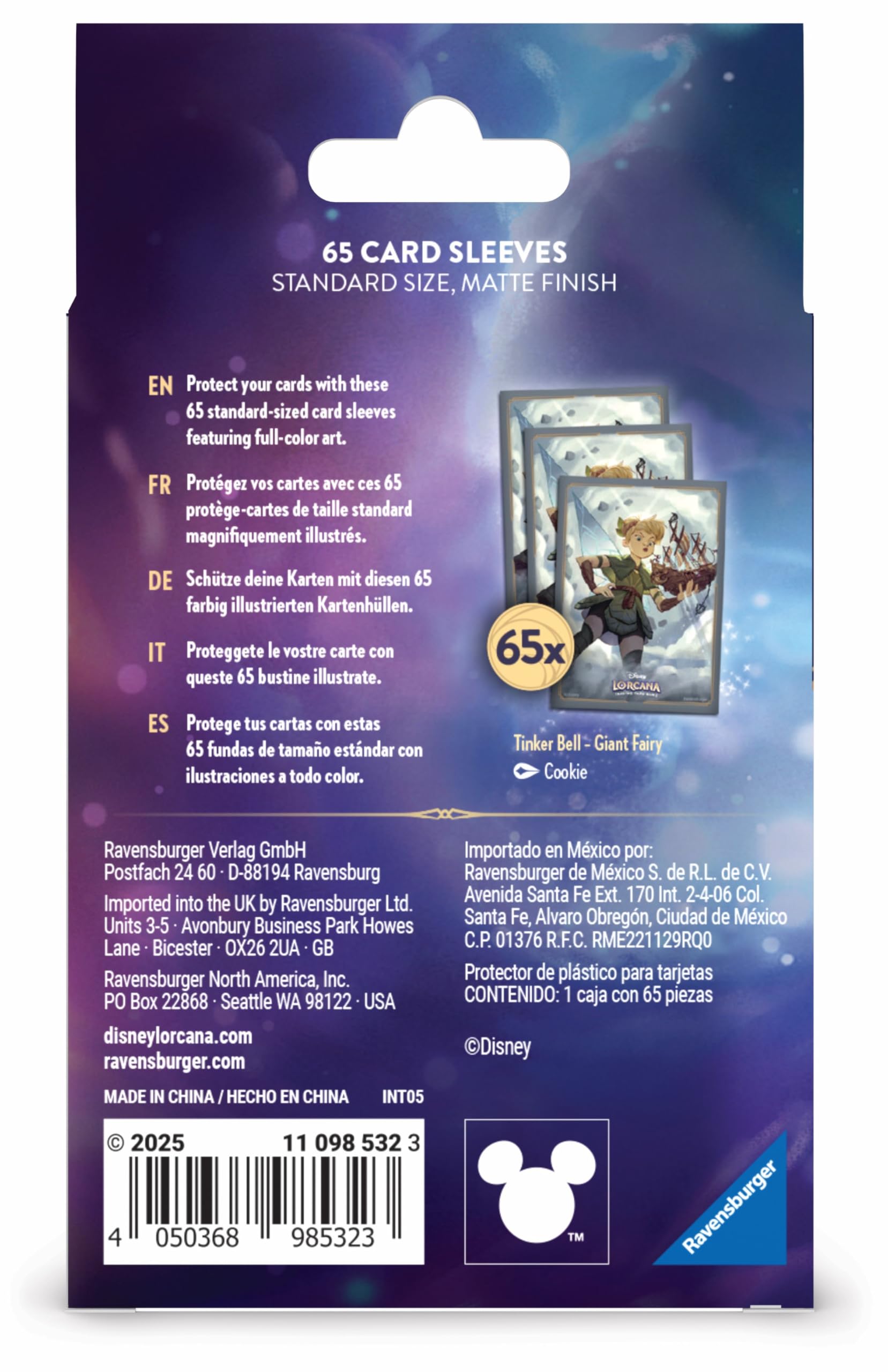 Ravensburger Disney Lorcana Tinkerbell Kartenhüllen – 65er-Pack 7