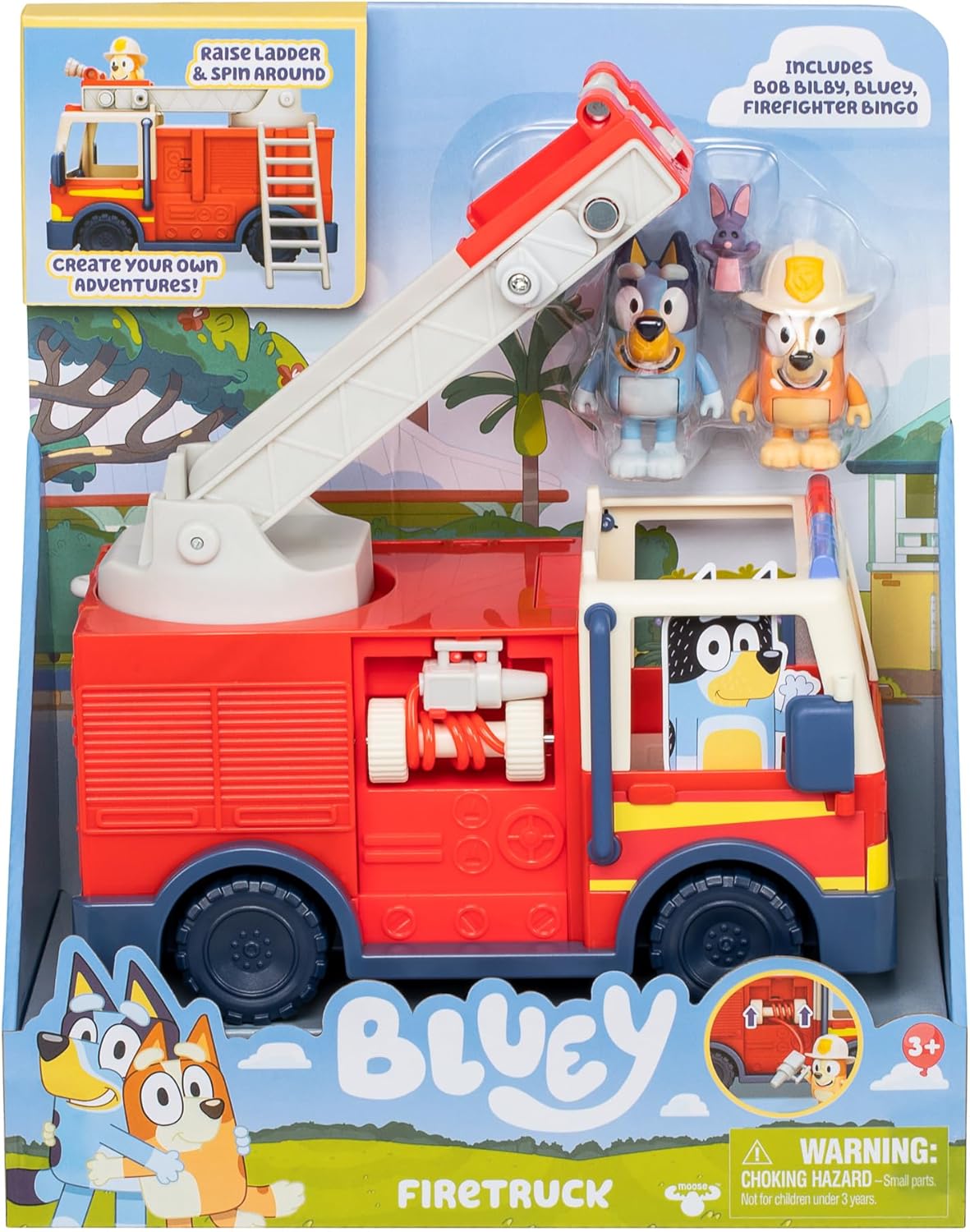 Bluey Firetruck Playset - Includes Firefighter Bingo & Bob Bilby, Ages 3+ 10