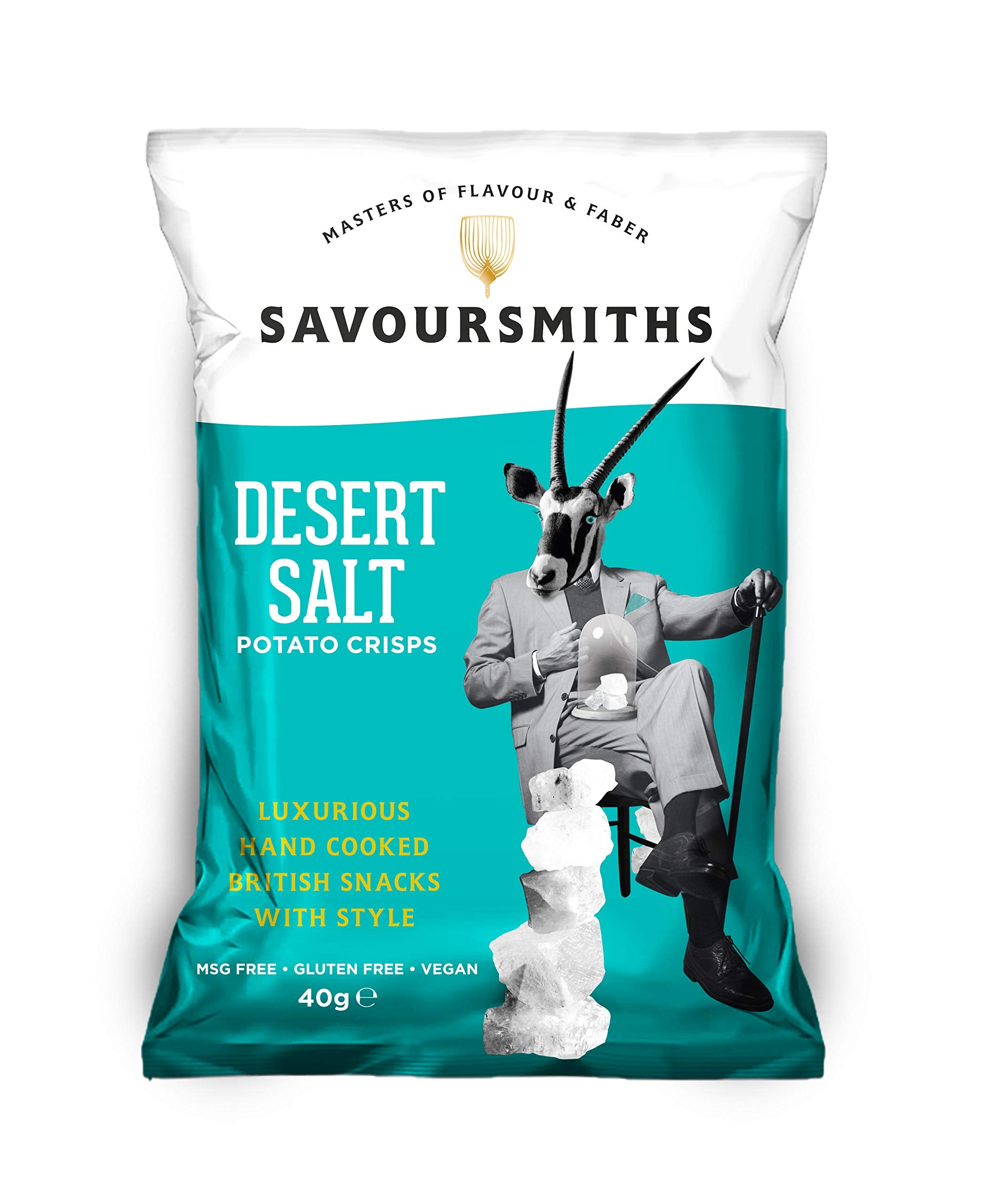 Savoursmiths Big 5 Flavours – 5 x 150 g Beutel | Luxus-Chips | Trüffel &amp; Rosmarin | Wagyu-Rindfleisch &amp; Honig-Senf | Wüstensalz | Somerset Cheddar &amp; Schalotte | Wüstensalz &amp; Essig | Gluten- &amp; MSG-frei 9