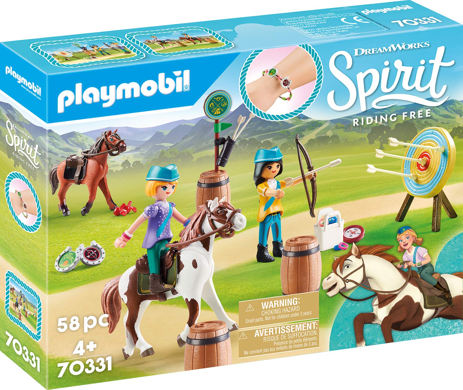 Playmobil DreamWorks Spirit Abigail & Ursula Outdoor Adventure Playset - 58 Pieces, Ages 4-10