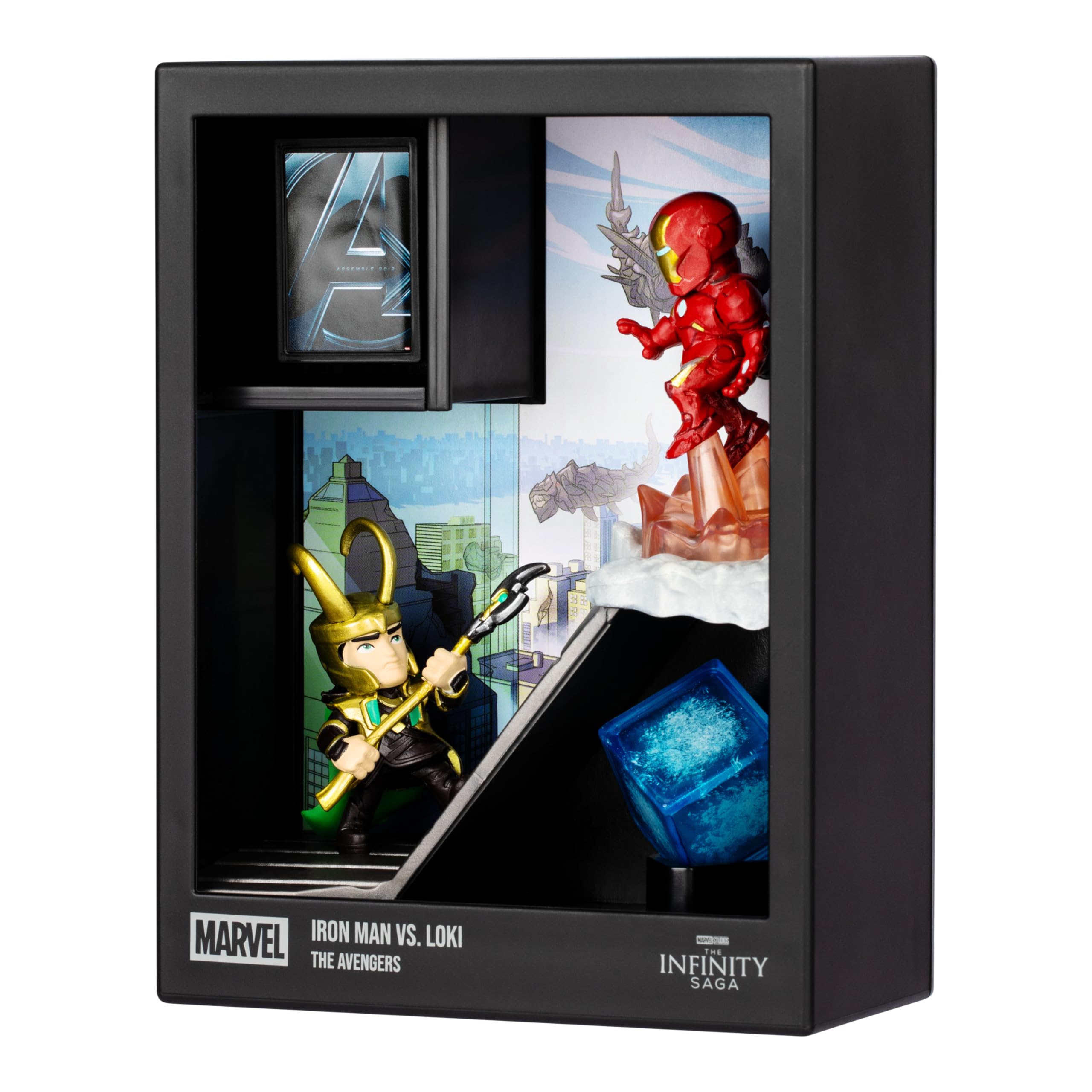 FANDROP MV04 Marvel Studios The Avengers - Iron Man VS. Loki Diorama Display with Artifact & Scene Marker 9