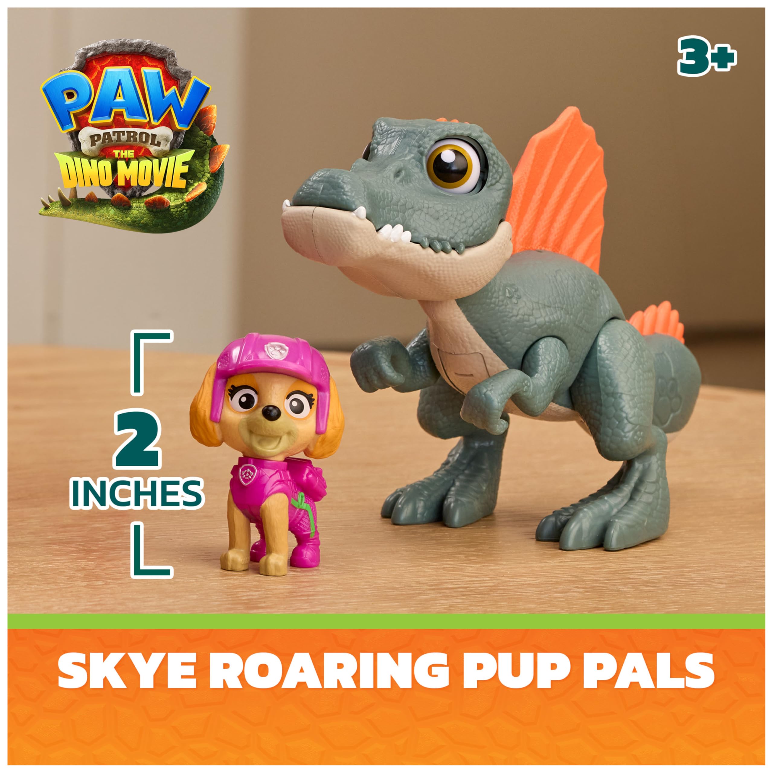 Paw Patrol Dino Movie Skye Roaring Pup Pals Action Figure - Ages 3+
