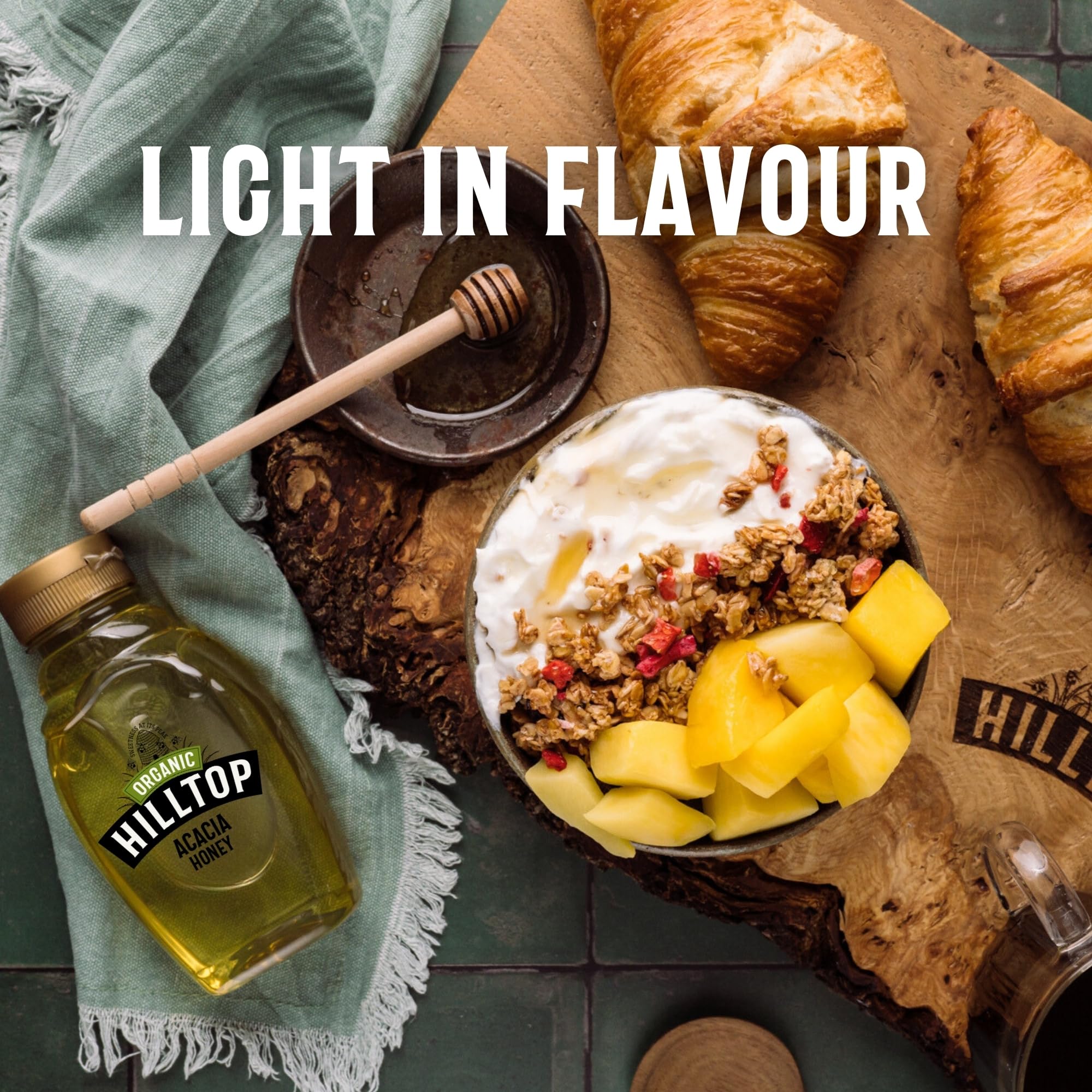 Hilltop Honey - Organic Acacia Honey - Squeezy Bottle - 340g 8