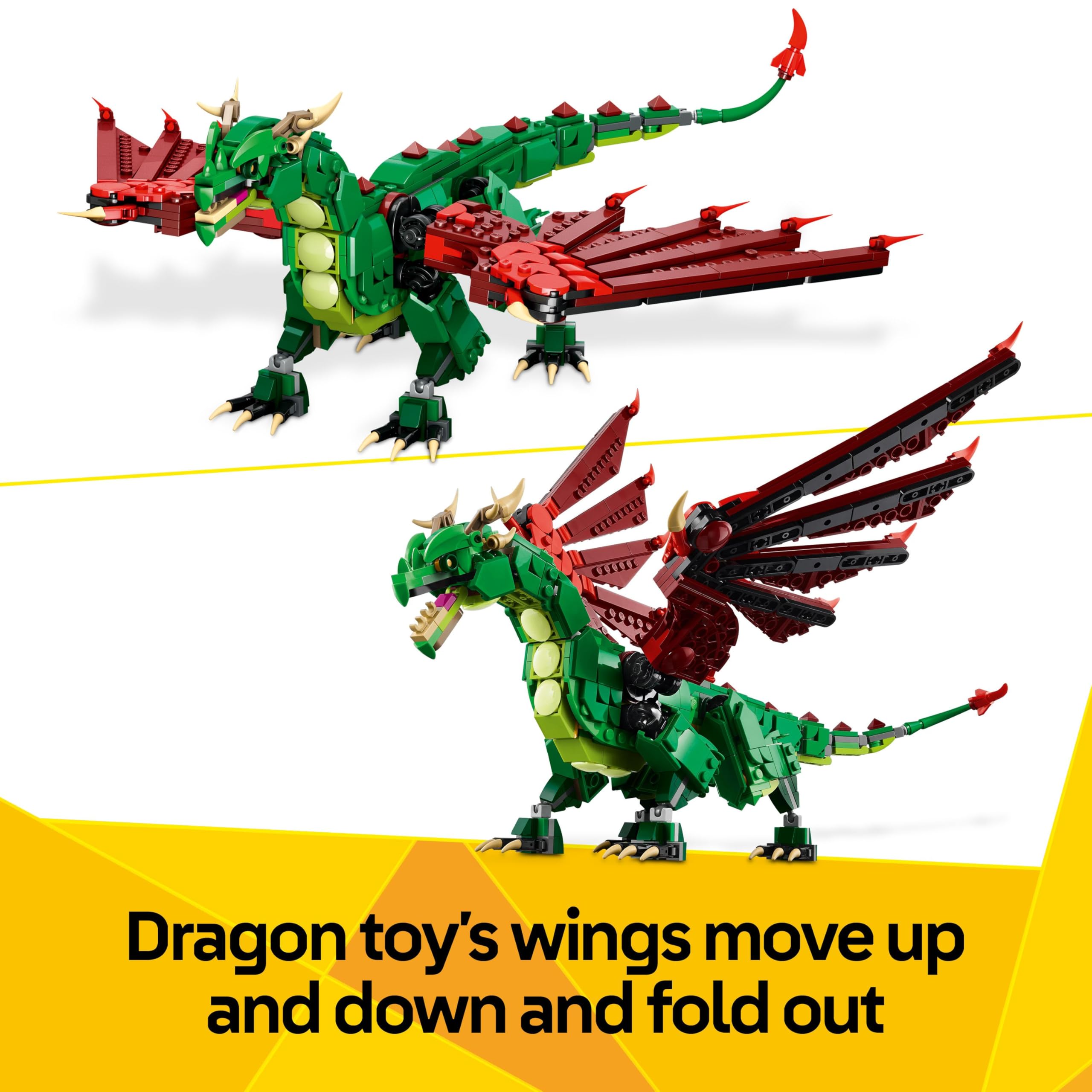 LEGO Creator 3in1 Medieval Dragon Toy - Build a Dragon, Sea Serpent or Phoenix | 715 Pieces 5