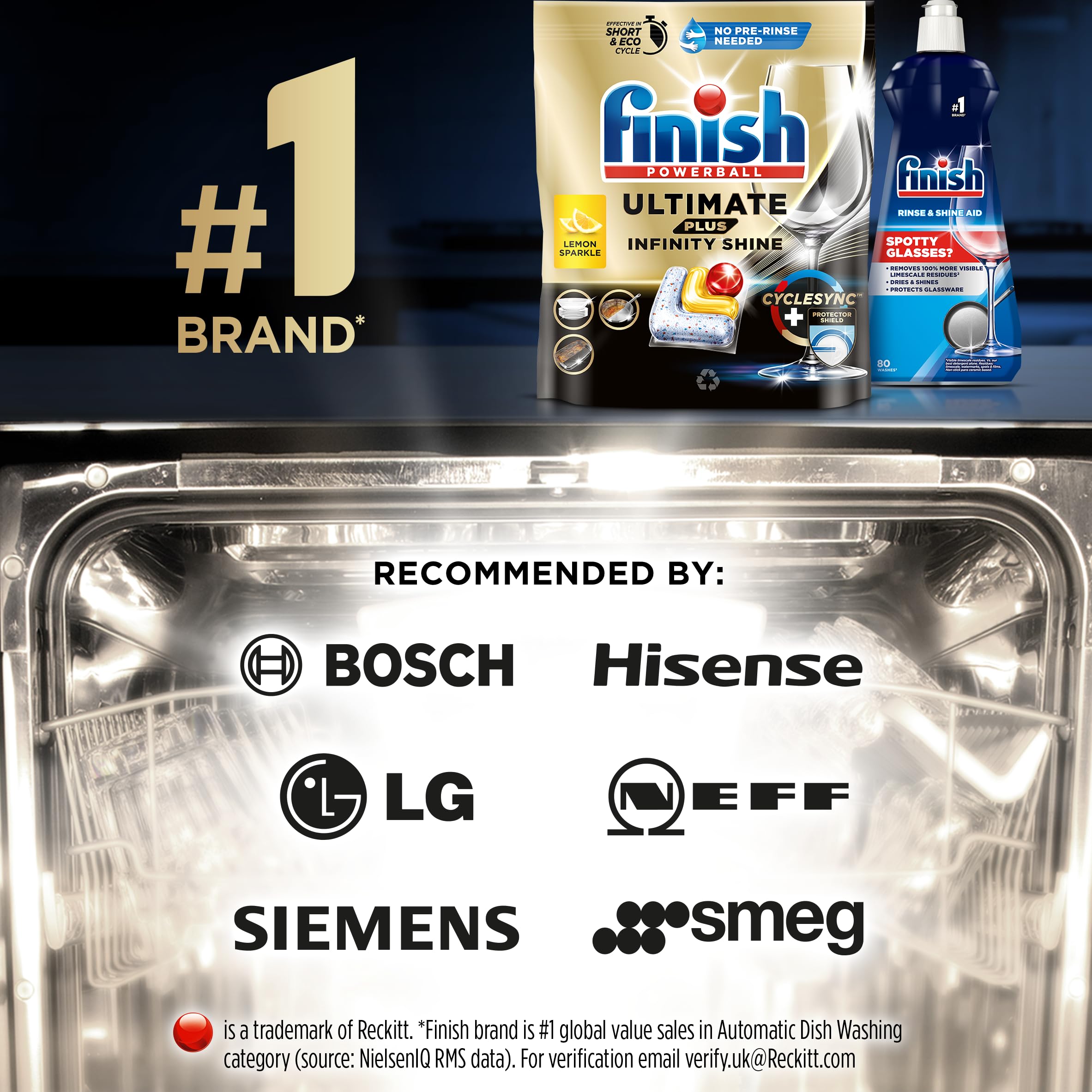 Finish Ultimate Plus Infinity Shine Dishwasher Tablets - Lemon Scent, 1.47 kg 9