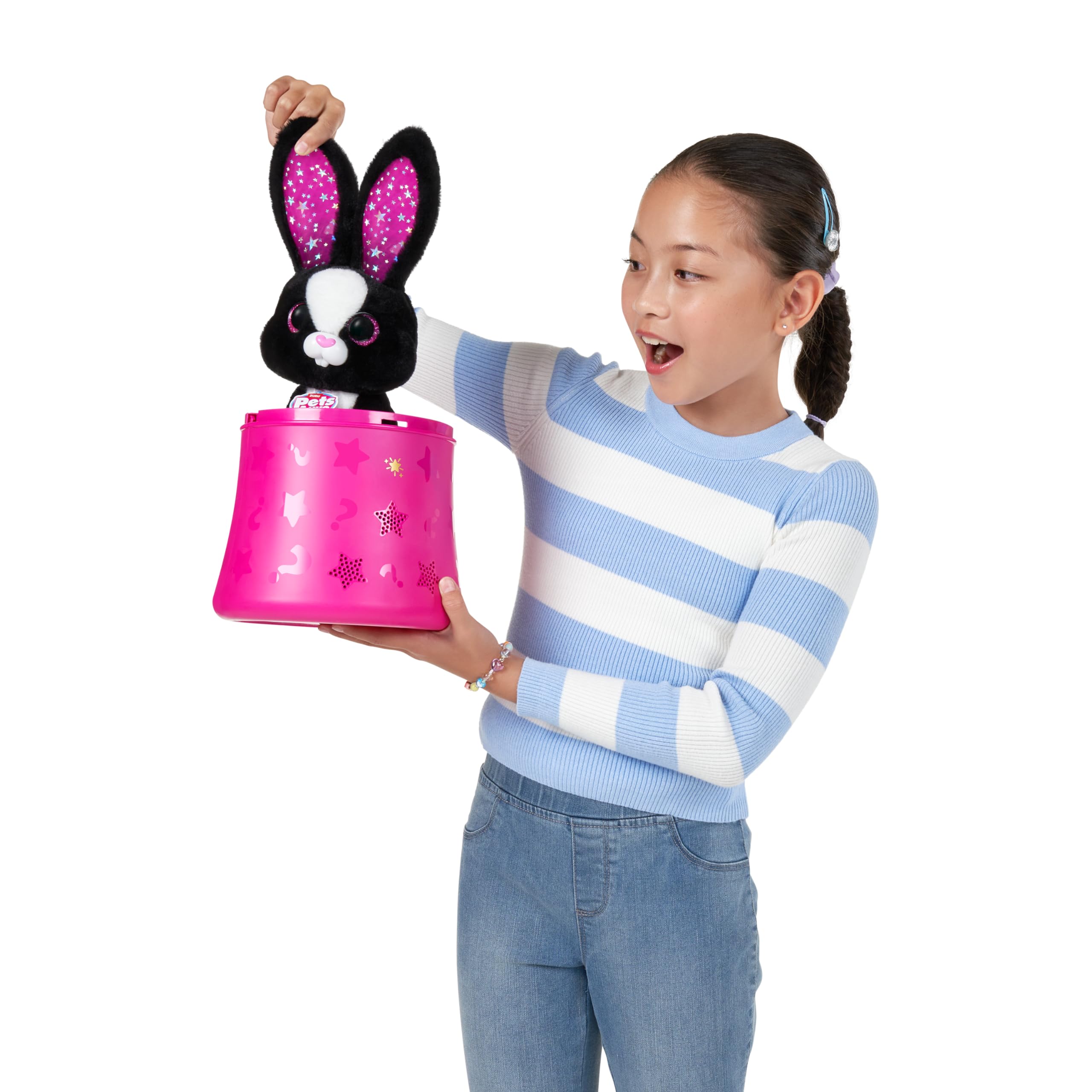 Pets Alive Magic Bunnies Black Bunny (Sootie) by ZURU - Electronic Plush with Lights, Sounds & Mini Bunnies 7