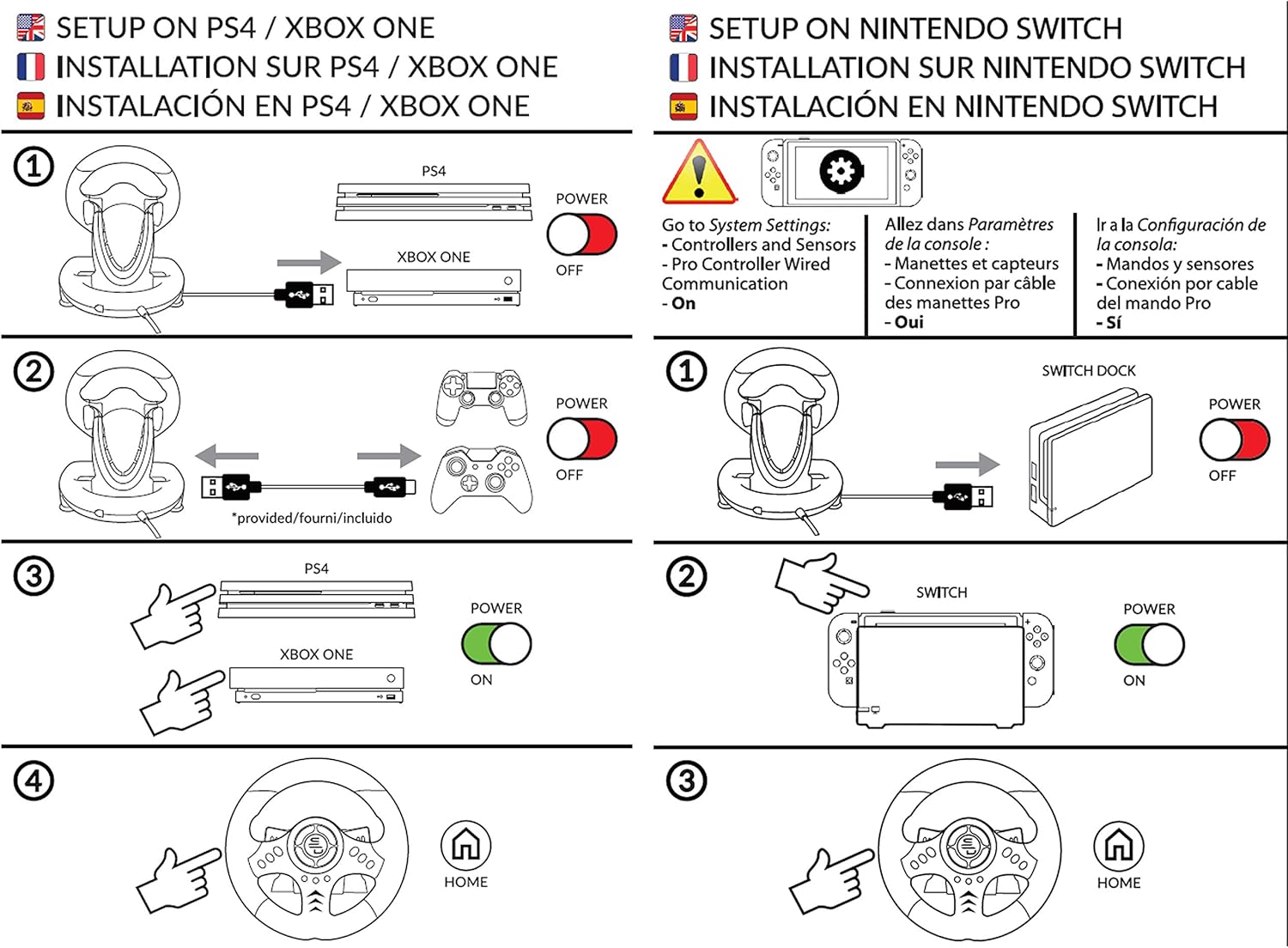 SV200 Racing Steering Wheel with Pedals and Shift Paddles for Nintendo Switch, PS4, Xbox One, PC 8