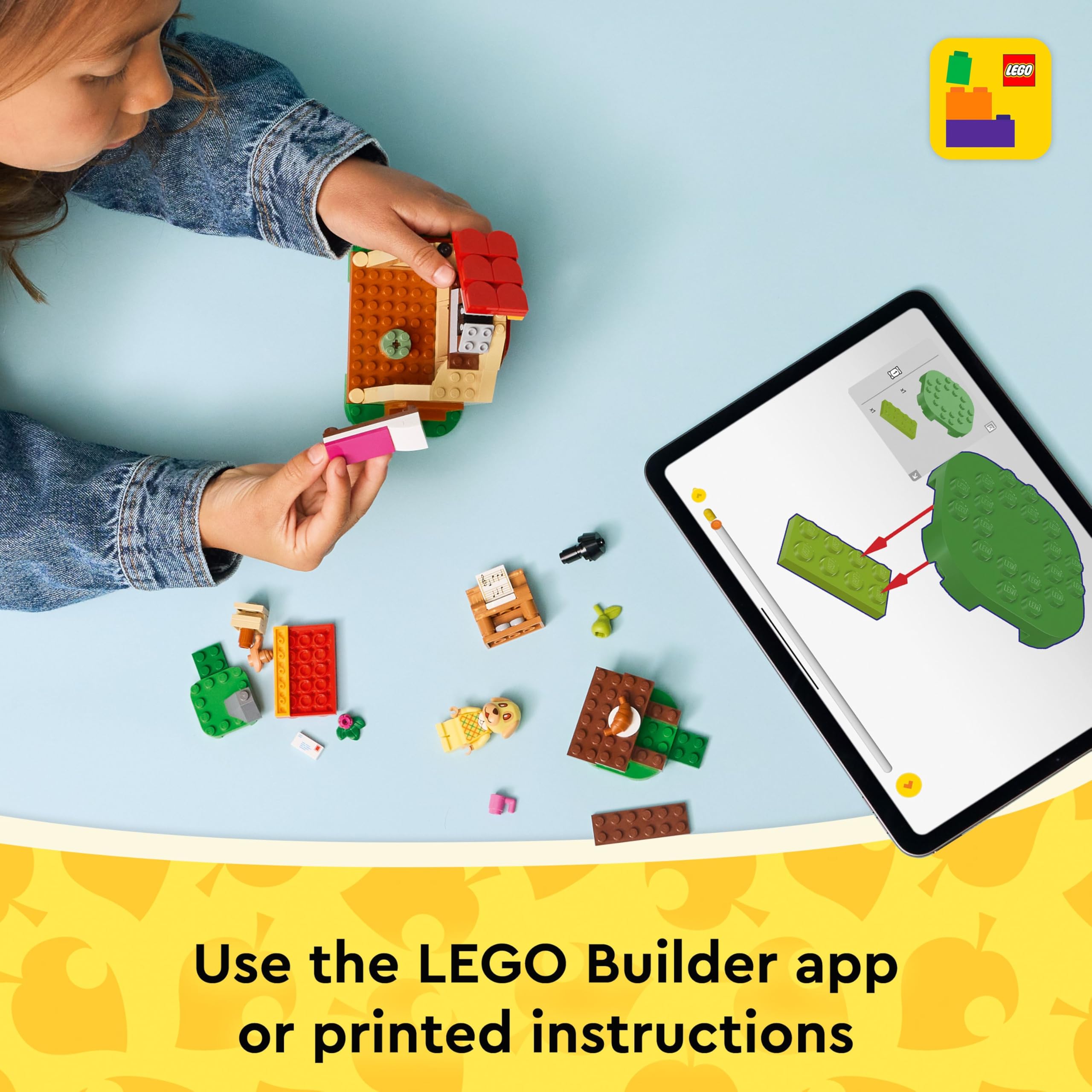 LEGO Animal Crossing Goldie's Cosy House Building Set - 149 Pieces with Minifigure, Piano & Picnic Table 9