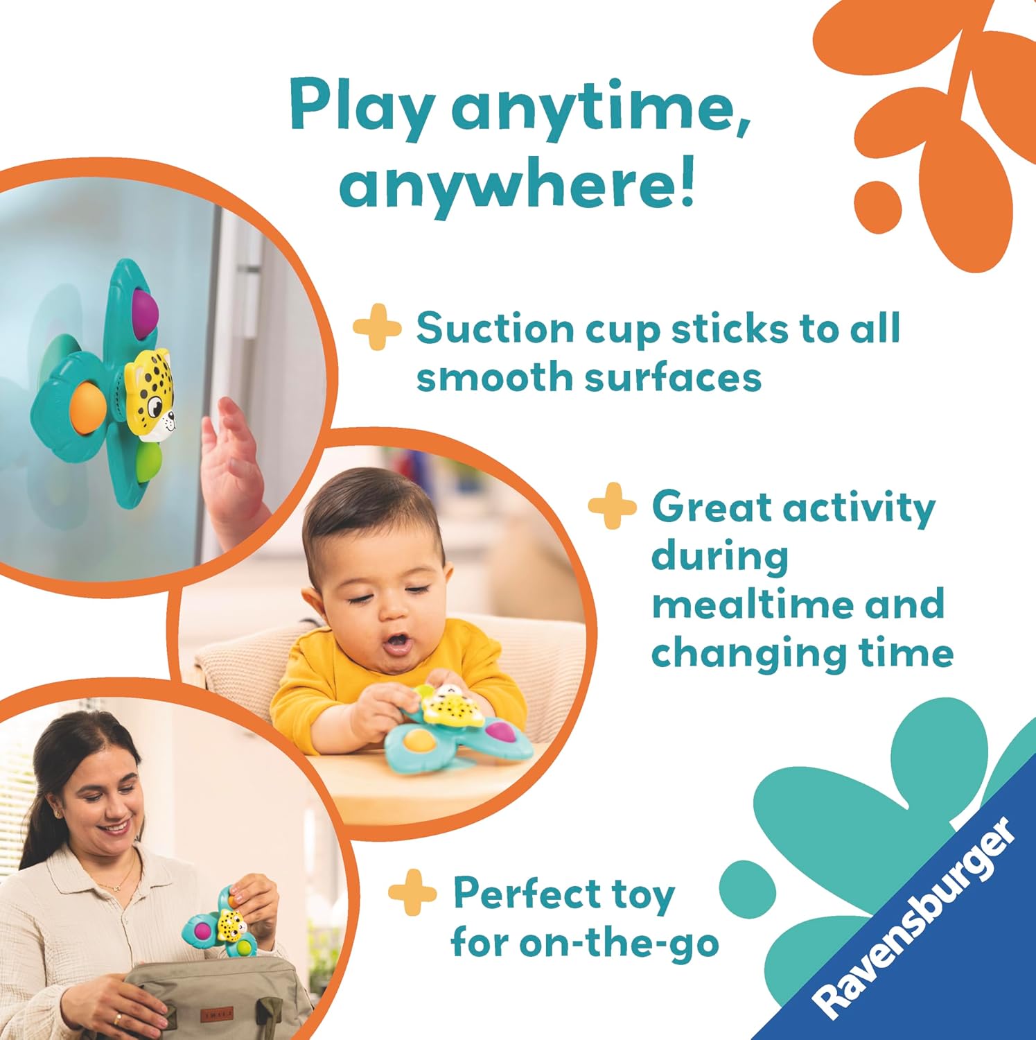 Ravensburger Play+ Spin & Pop Orangutan - Sensory Spinner Toy for Babies 6 Months+ 5