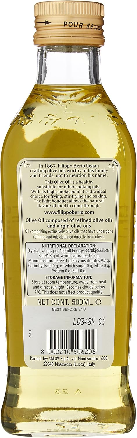 Filippo Berio Mild & Light Olive Oil, 500ml 4