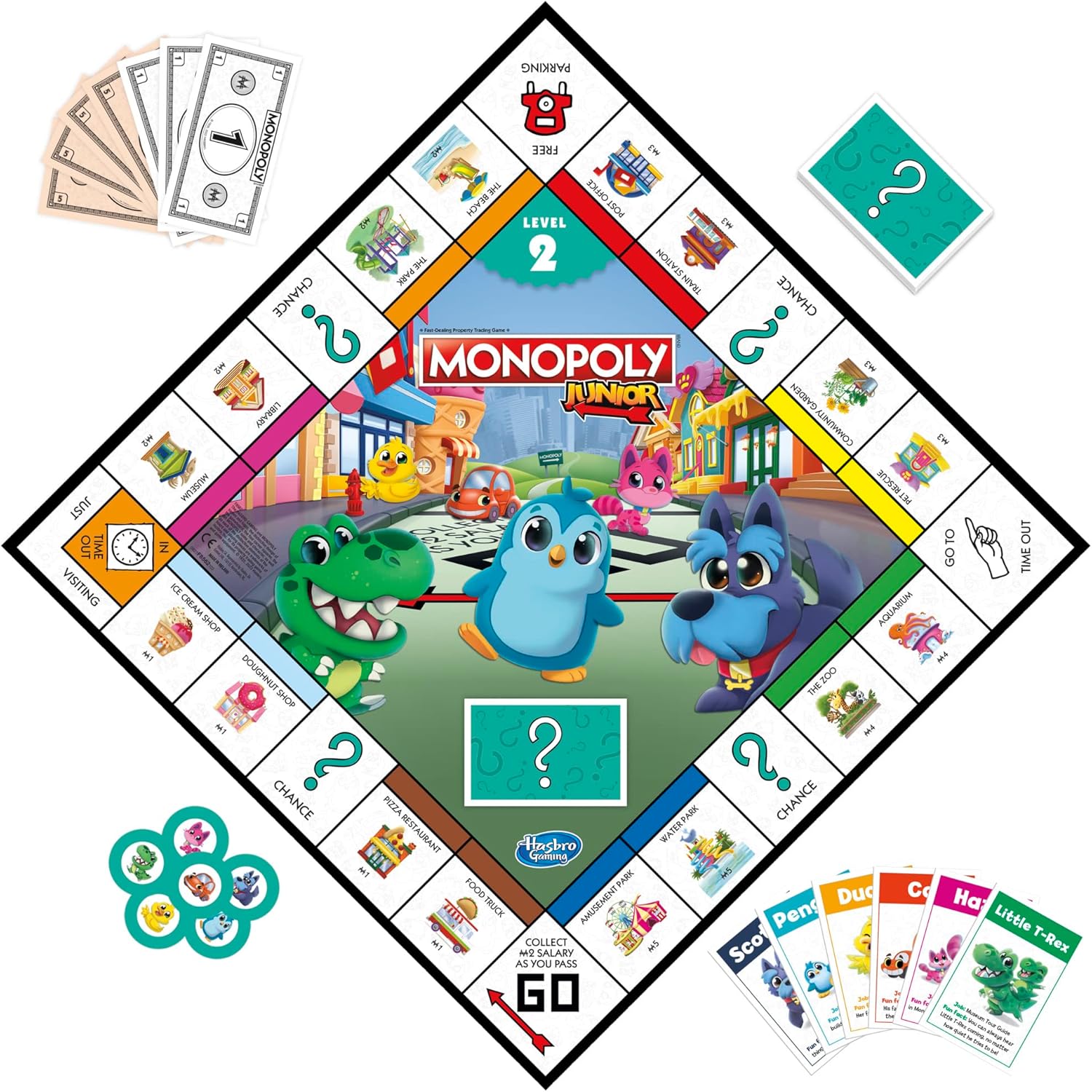 Monopoly Junior Board Game, 2-Sided Gameboard, 2 Games in 1 11
