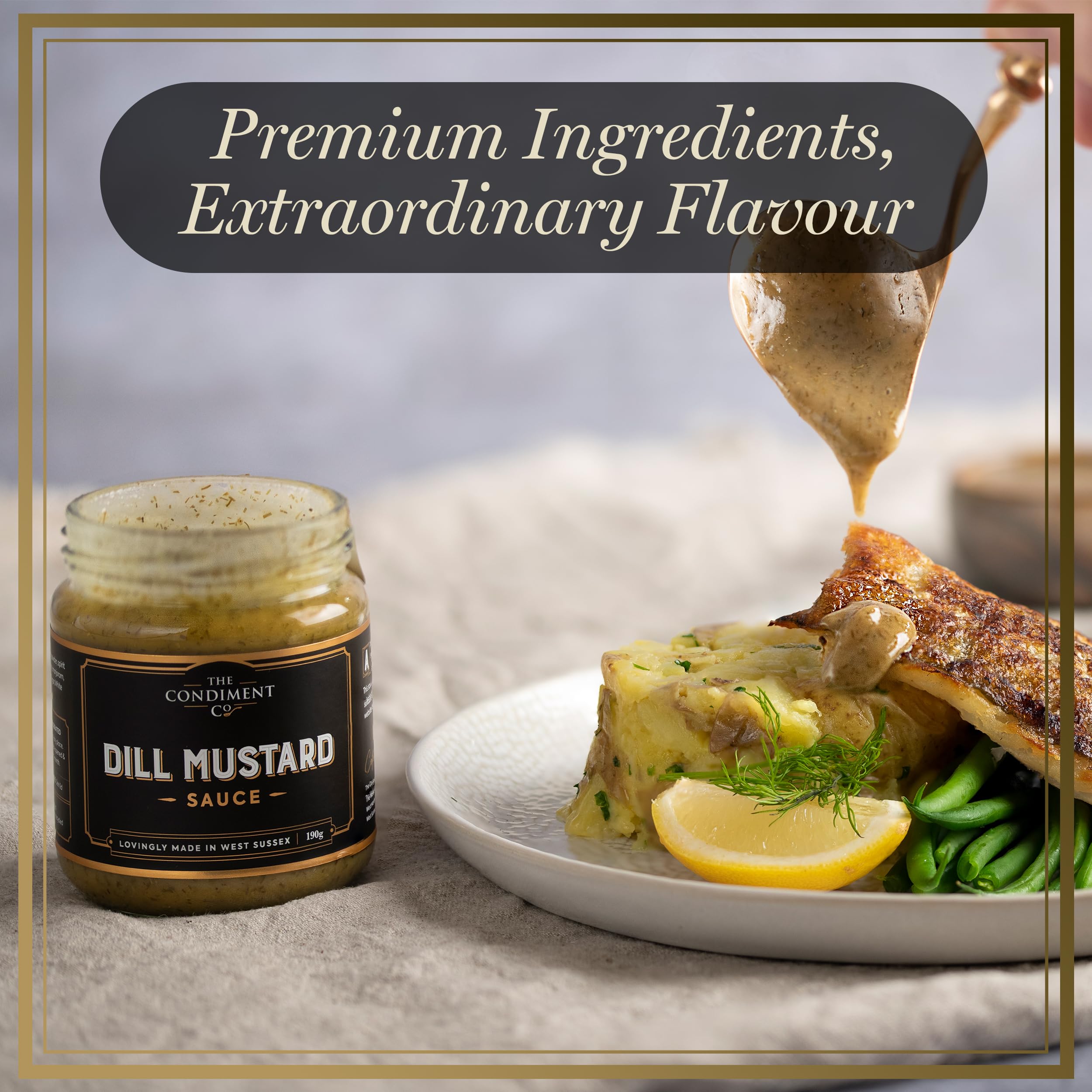 The Condiment Company - Dill Mustard 190g, Mustard & Dill Sauce for Fish, Sandwiches, Salad Dressings 3