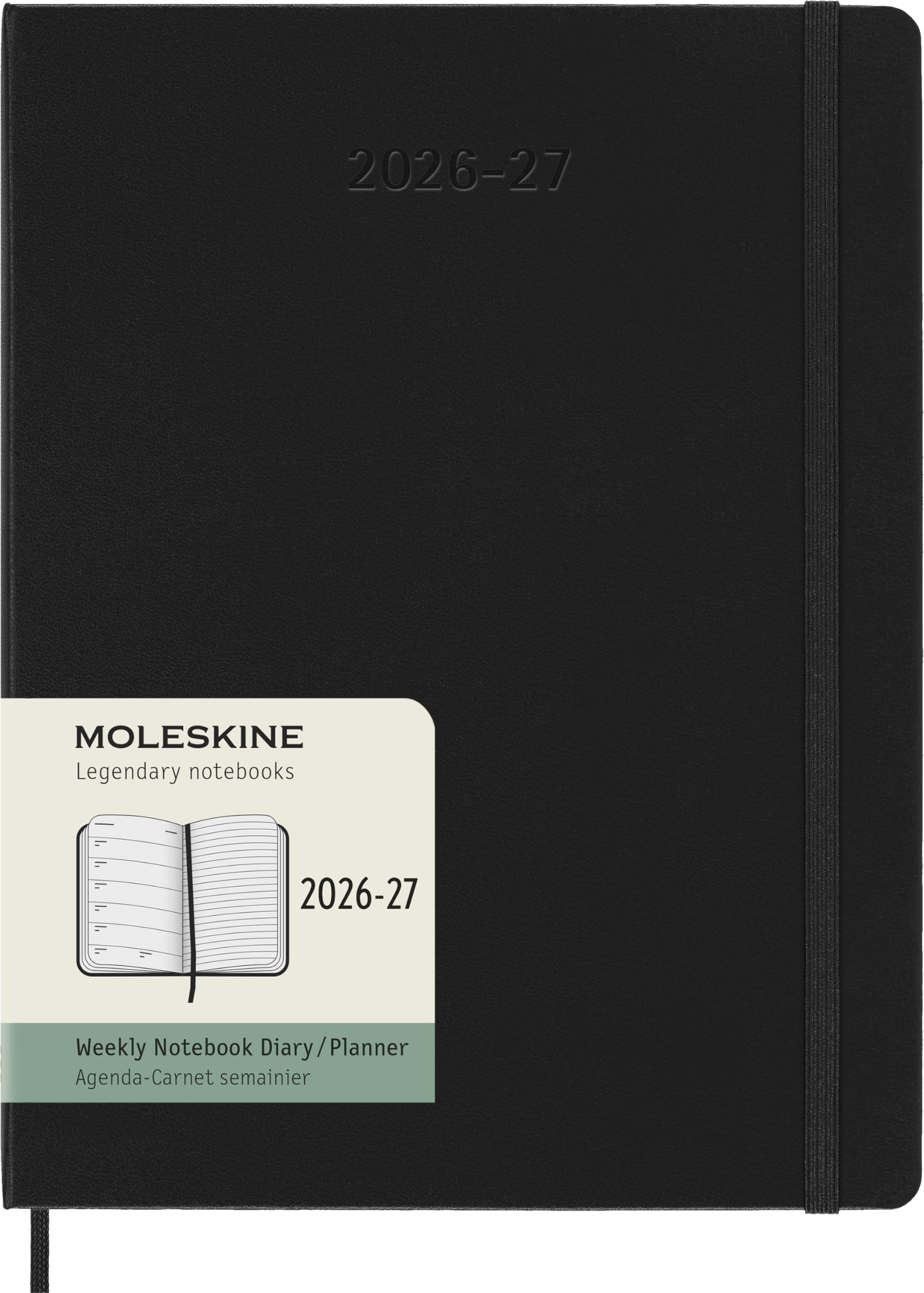 Moleskine Weekly Planner 2026-2027 18-Month XL Hardcover Appointment Book Black 1