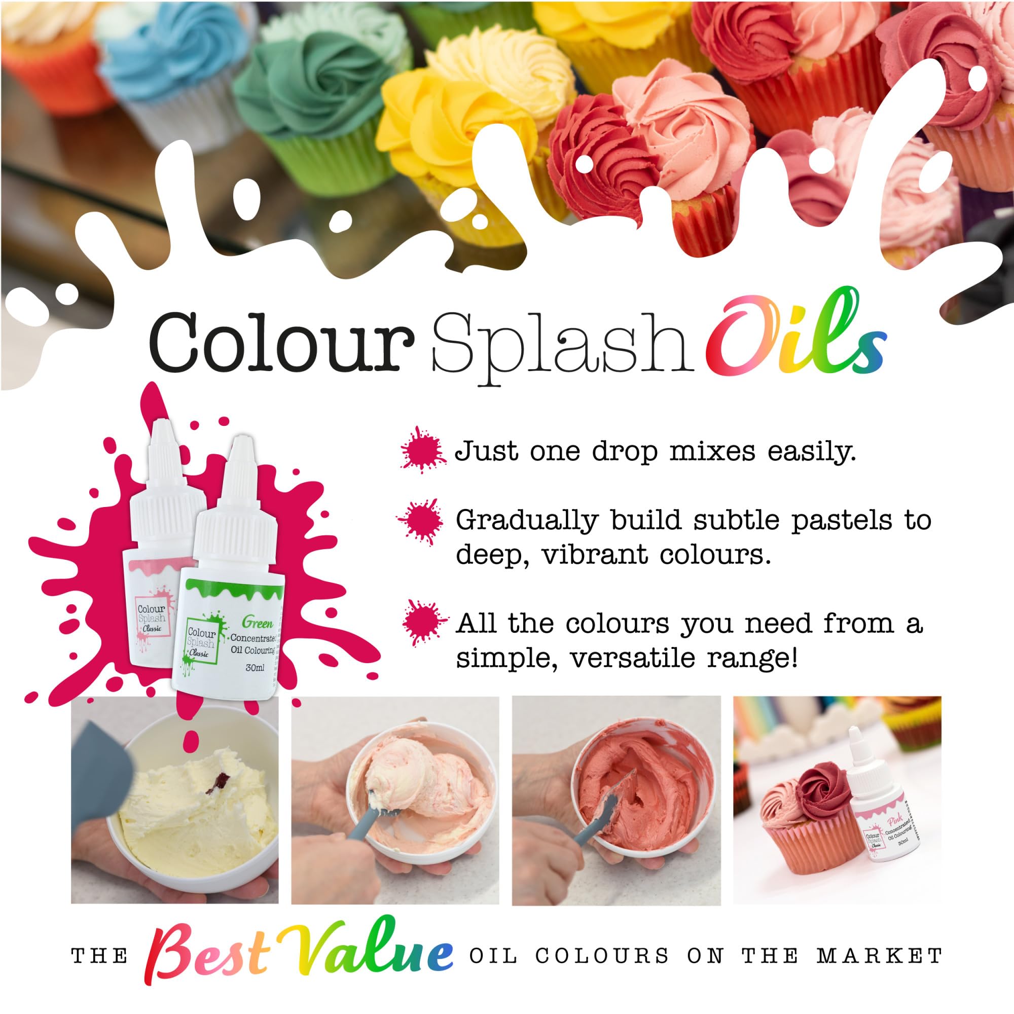 Colour Splash - Oil Based Food Colour Black | Vibrant Edible Colouring for Baking | 30ml 13