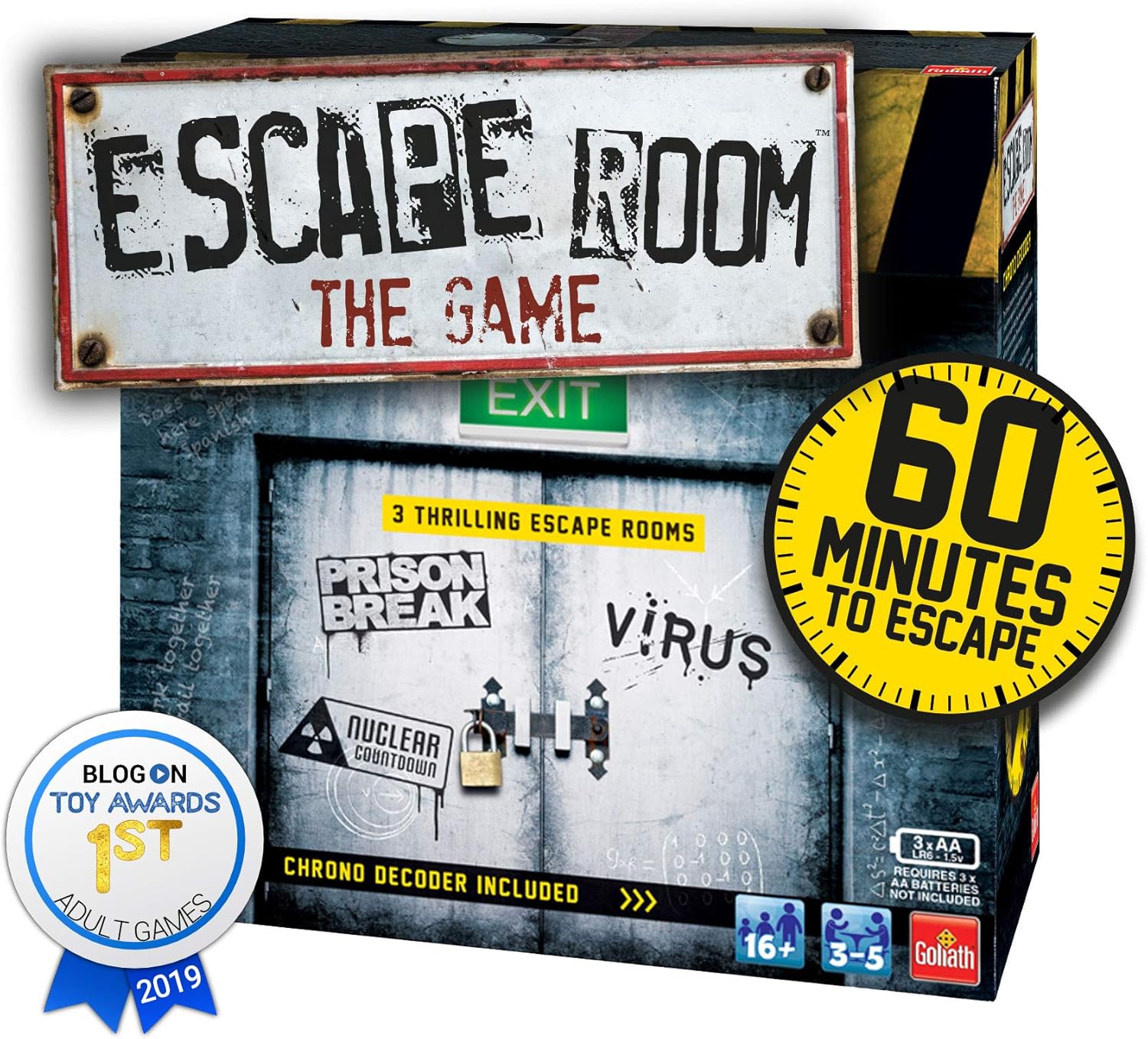 Goliath Games Escape Room: The Game - Vol. 1 | 3 Thrilling Escape Room Challenges for Home Play